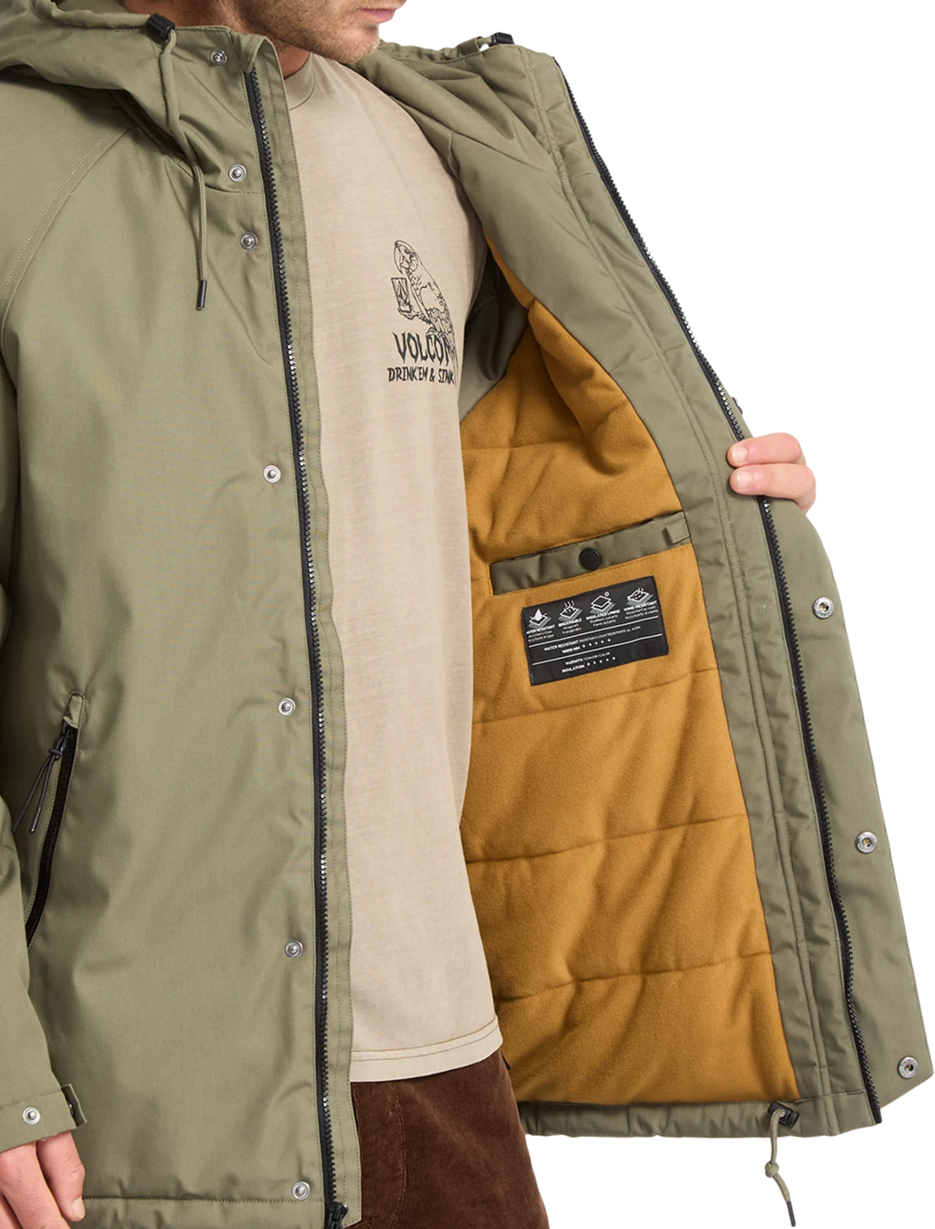 Volcom STOKE STONE II 10K JACKET chaquetas y abrigos hombre detail 4 | Wintermoss