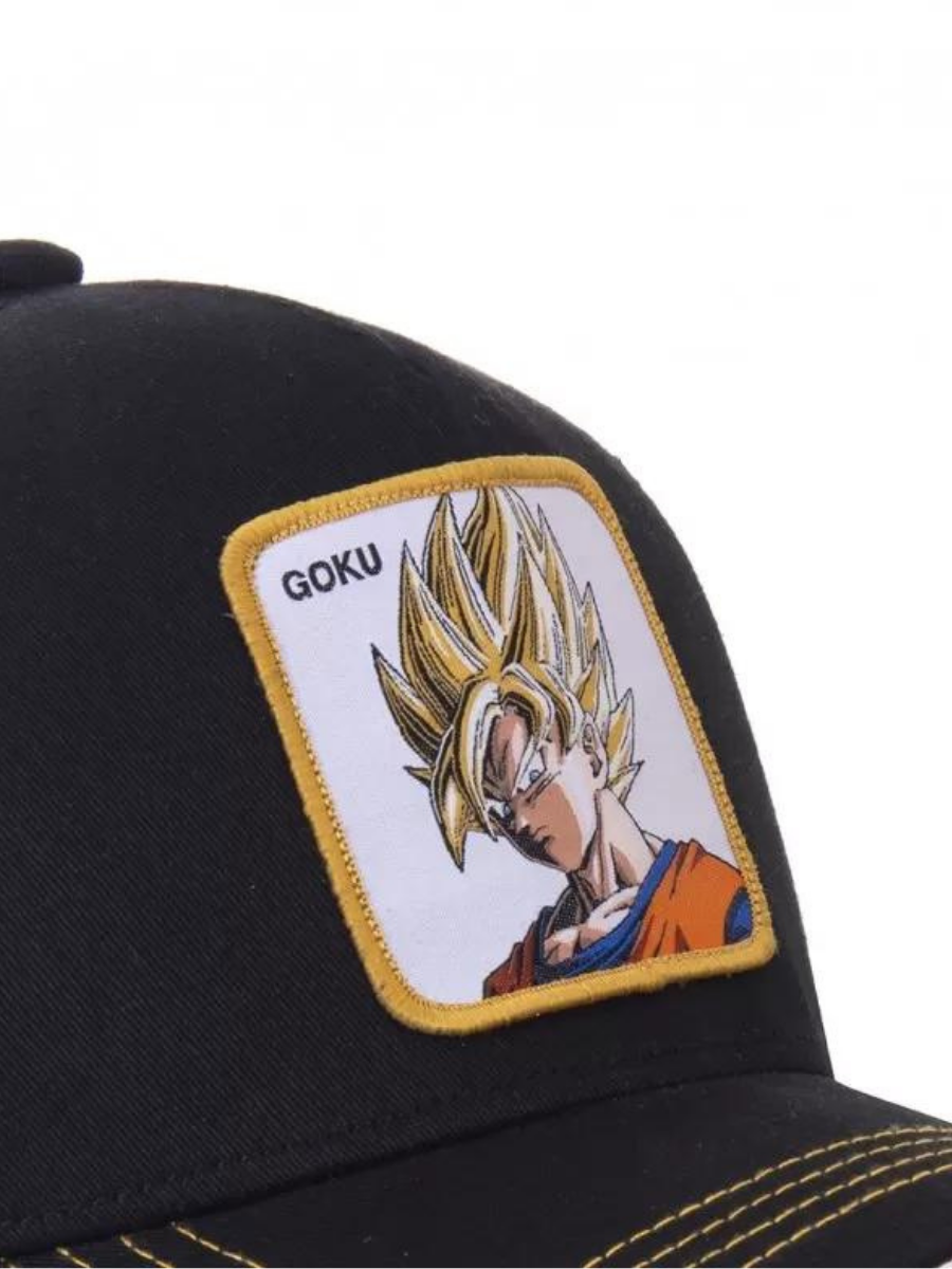 Casquette Trucker Capslab x Dragon Ball Z (Goku Saiyen) - Noir