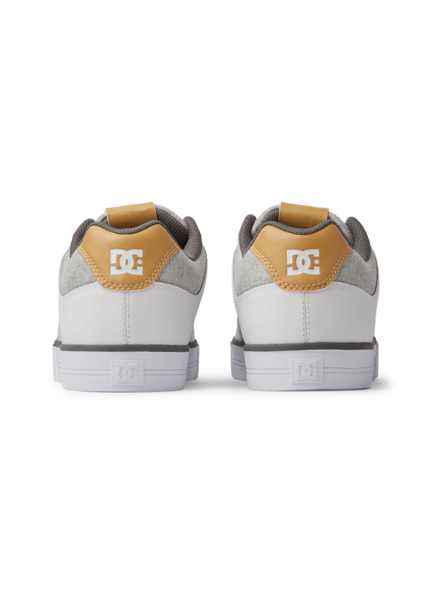 DC Shoes Tênis de skate Pure - Cinza/Branco/Cinza