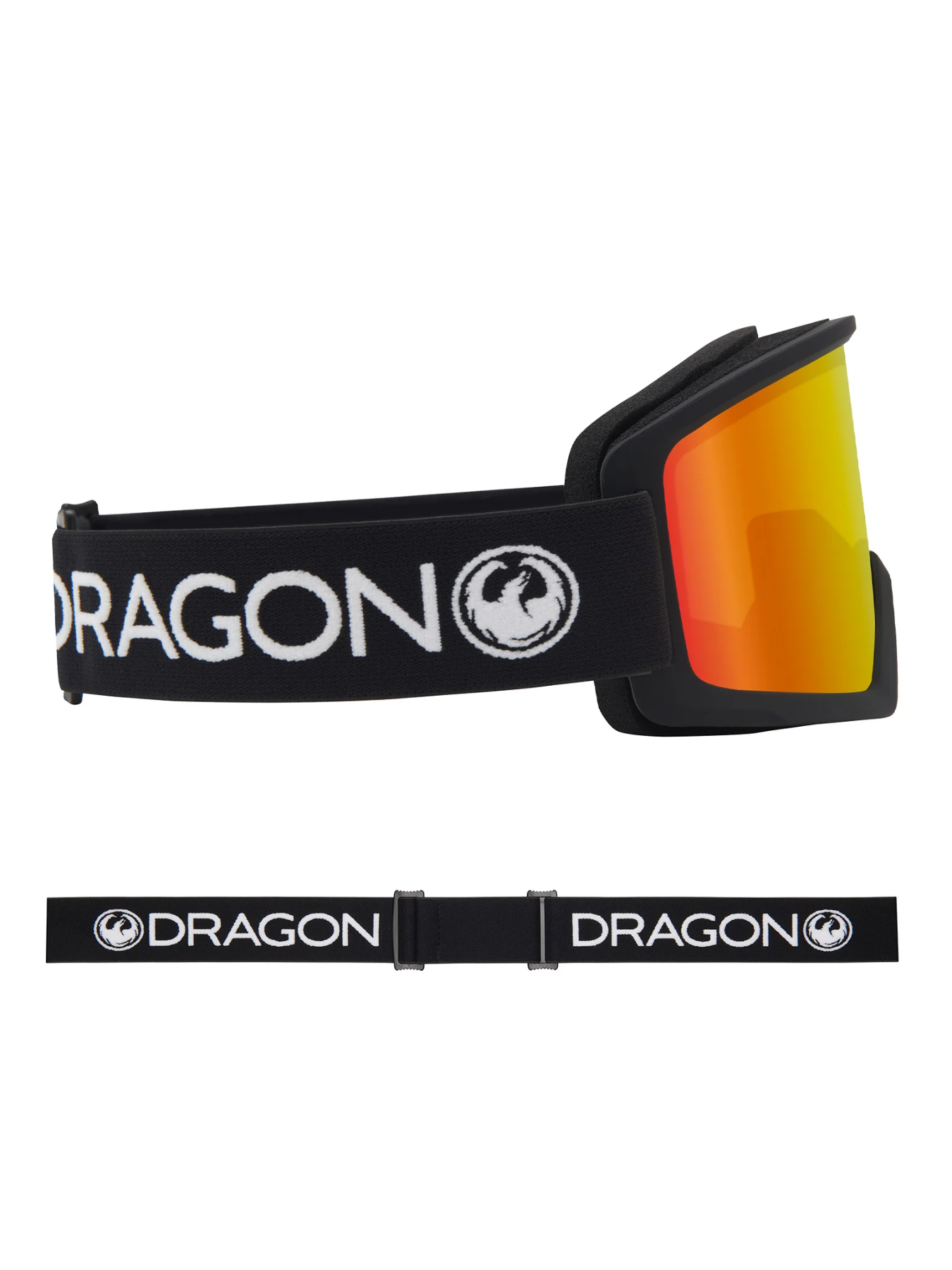 Dragon DX3 L OTG Snow Goggles - Black Lumalens Red Ionized Lens