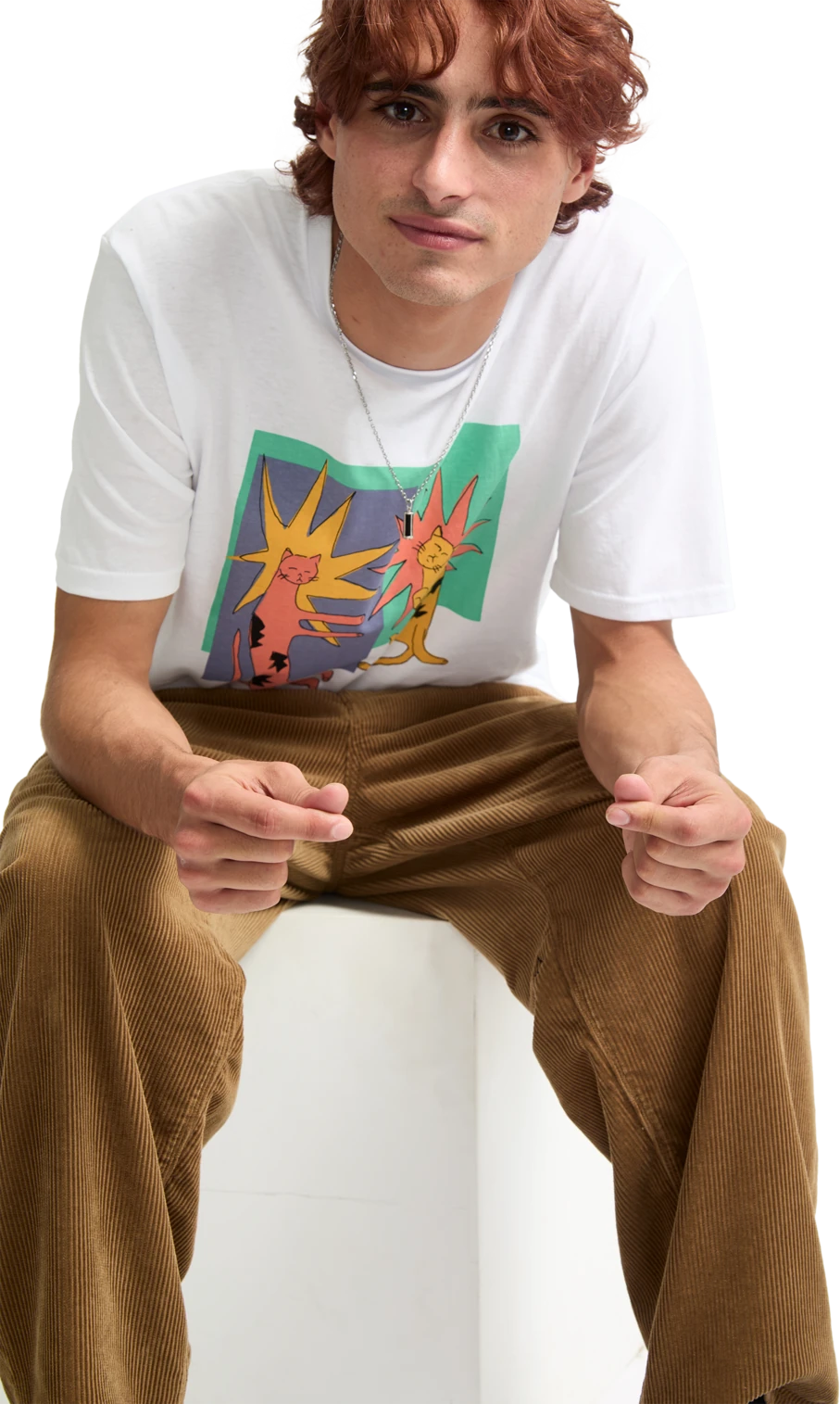 Volcom Longo Cats camiseta manga corta hombre detail 5 | White