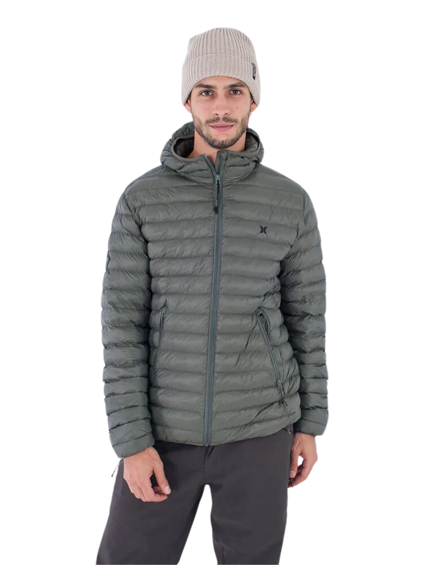 Chaqueta de plumas Hurley Campbell Puffer - Dark Olive