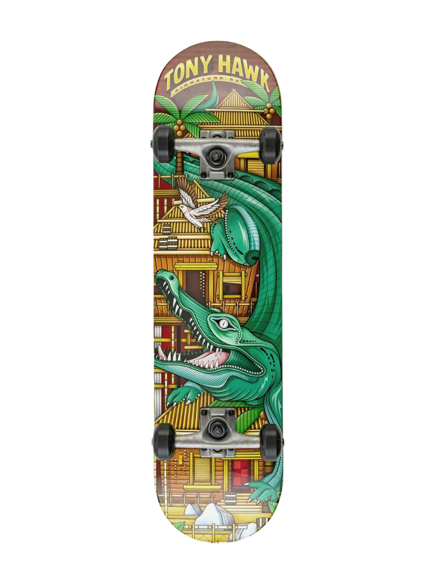 Tony Hawk SS 180 Crocodile Creek Komplett-Skateboard – 7,75 Zoll