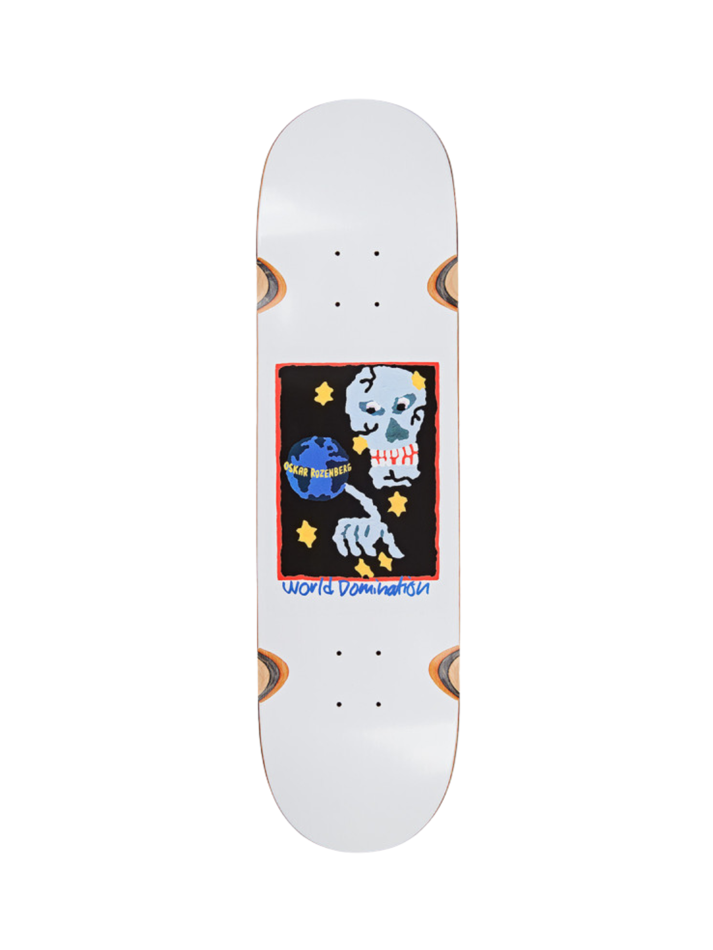 Polar Oskar Rozenberg World Domination Wheelwell 8.25" Skateboard Deck | White