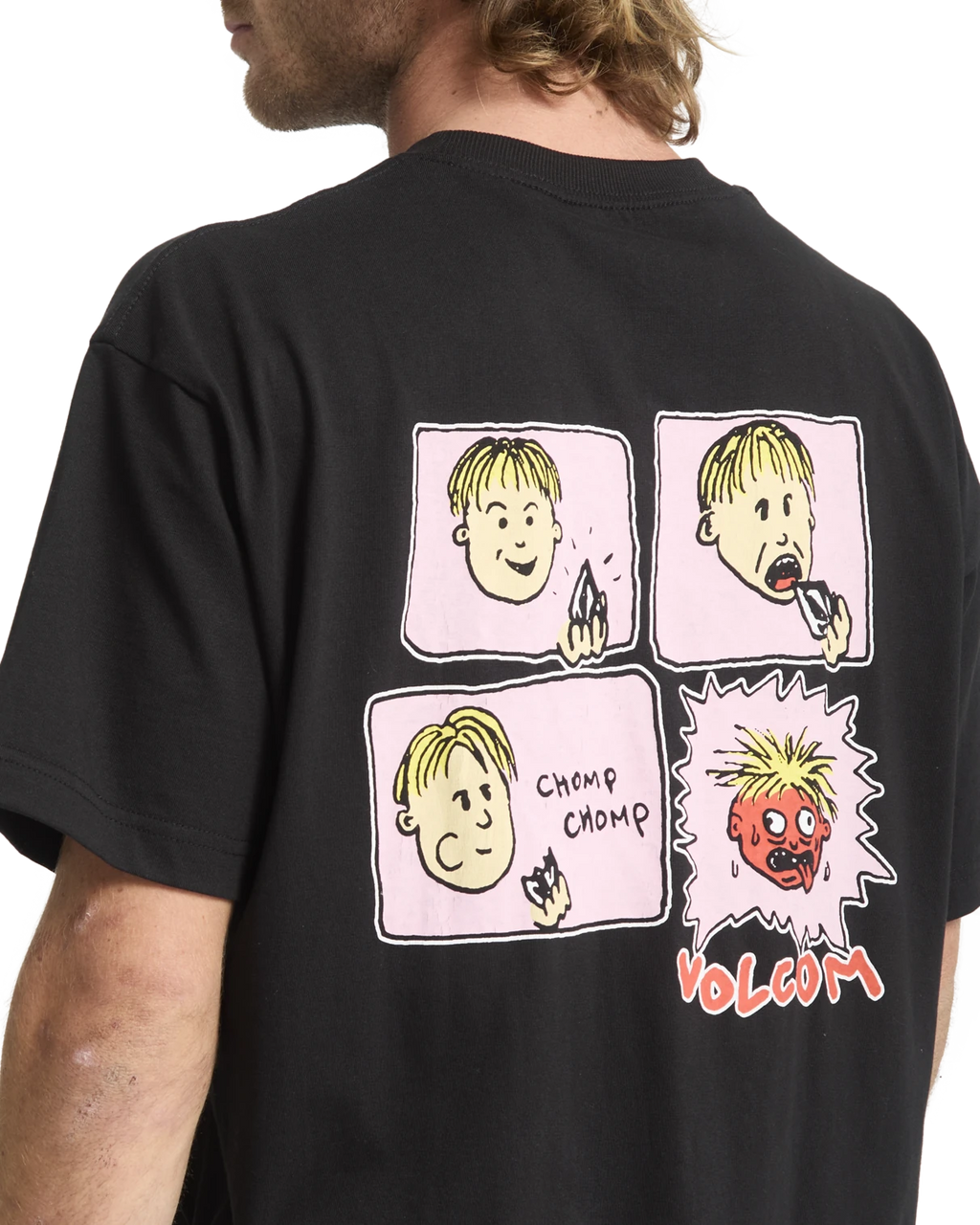 Volcom Chomp Chomp camiseta manga corta hombre detail 5 | Black