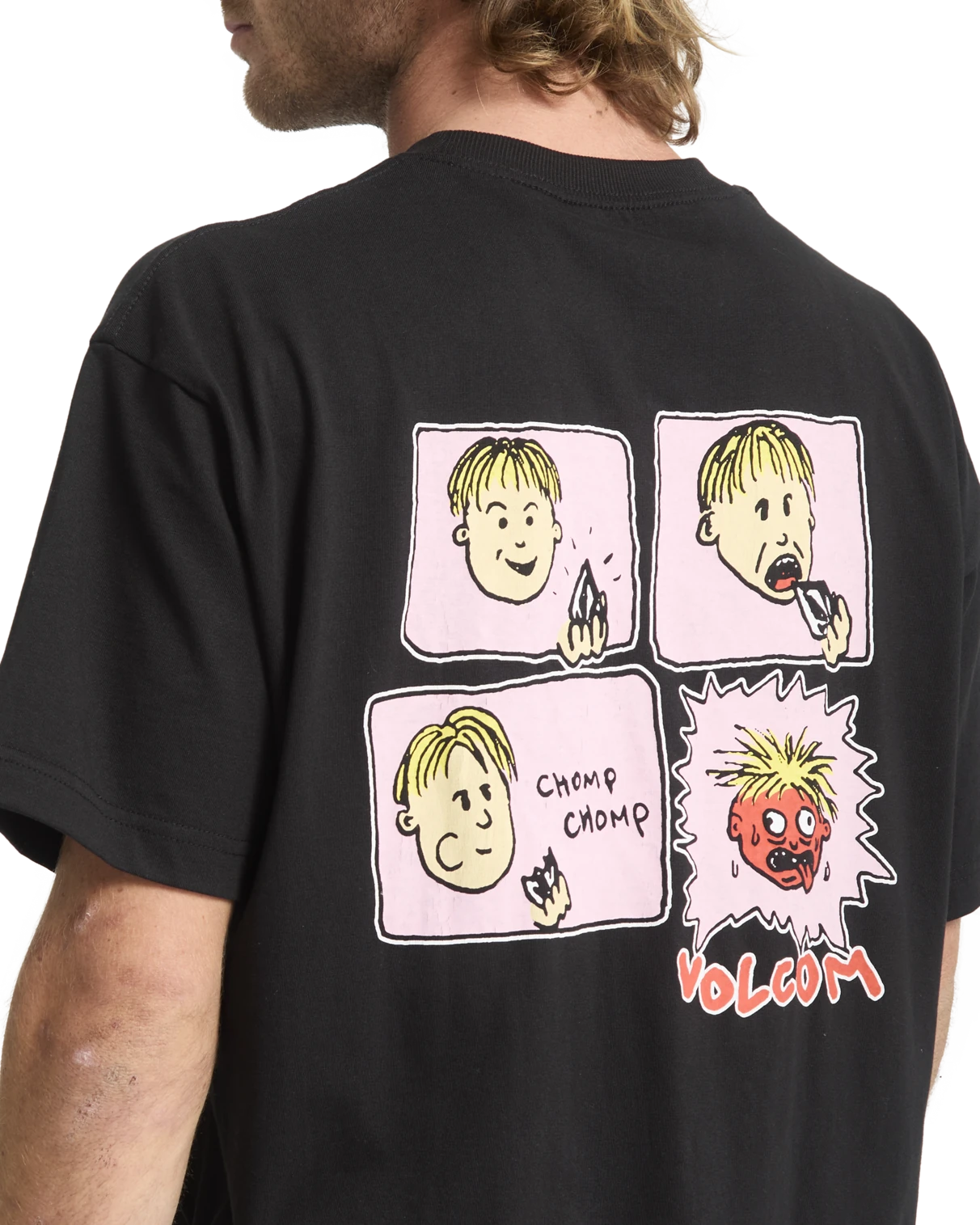 Volcom Chomp Chomp camiseta manga corta hombre detail 5 | Black