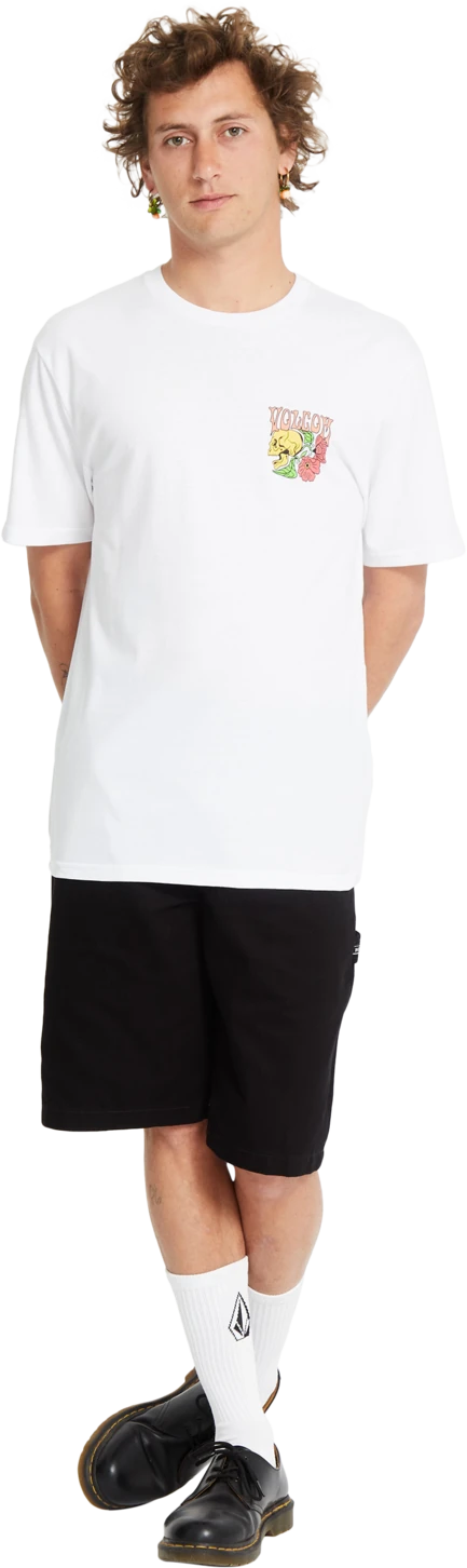 Volcom TOOFLOW BSC SST camiseta manga corta hombre detail 7 | White