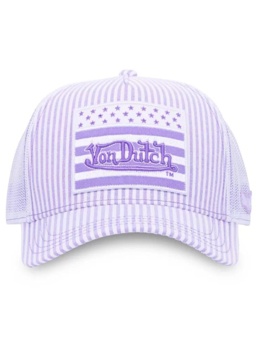 Von Dutch Flag Star Trucker Cap – Lila