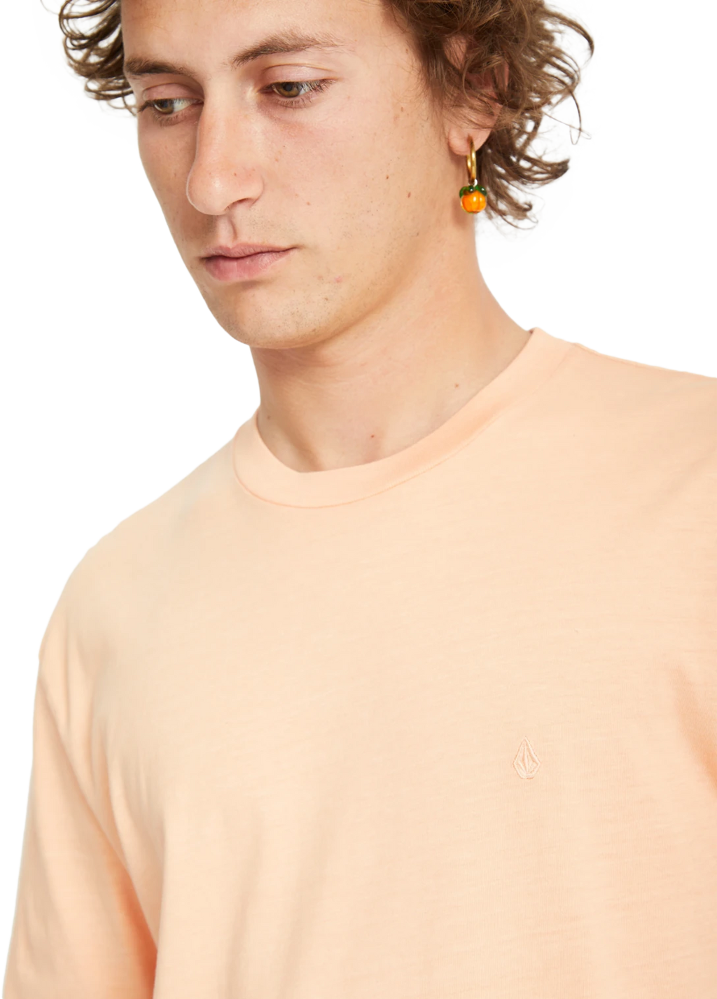 Volcom Solid Stone Emb camiseta manga corta hombre detail 4 | Pale Peach