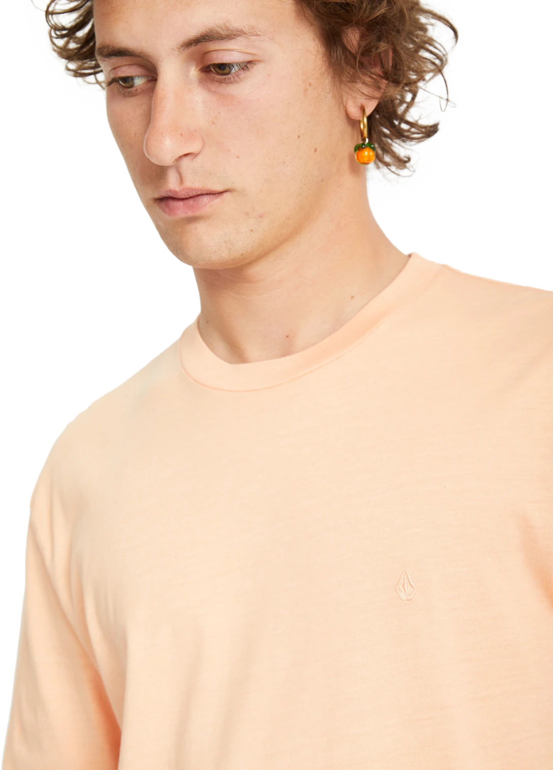 Volcom Solid Stone Emb camiseta manga corta hombre detail 4 | Pale Peach