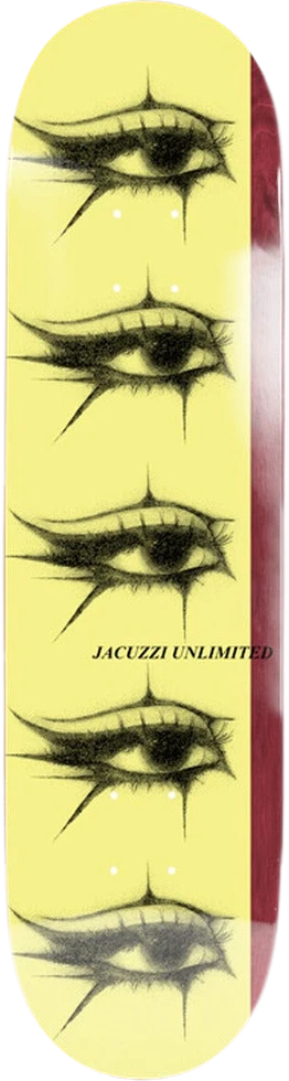 Jacuzzi Skateboards Jacuzzi Eyes Jet Ski Tabla de Skate 8.25" tablas de monopatín | Yellow/Red