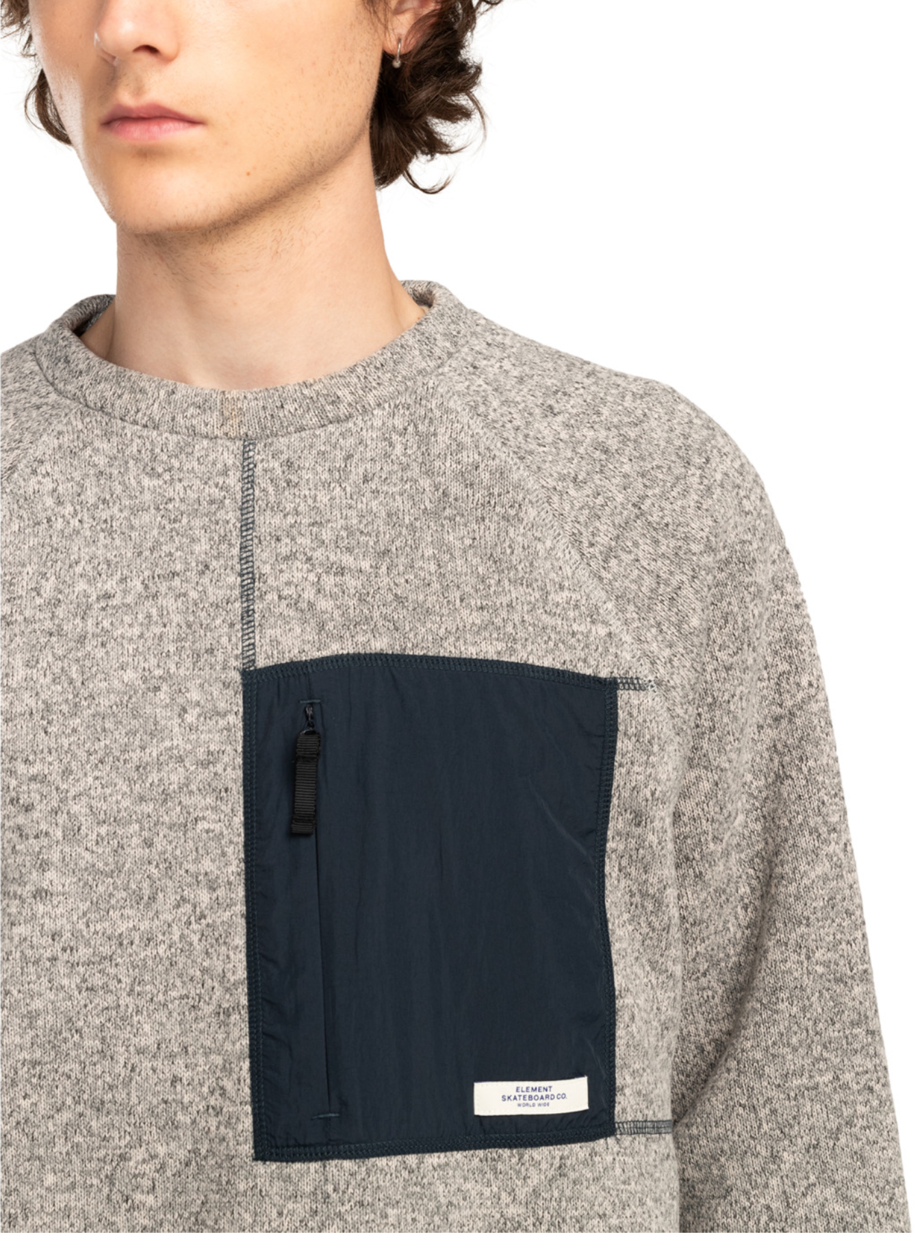 Polartec Moletom Element Sahtu Crew - Stone Heather