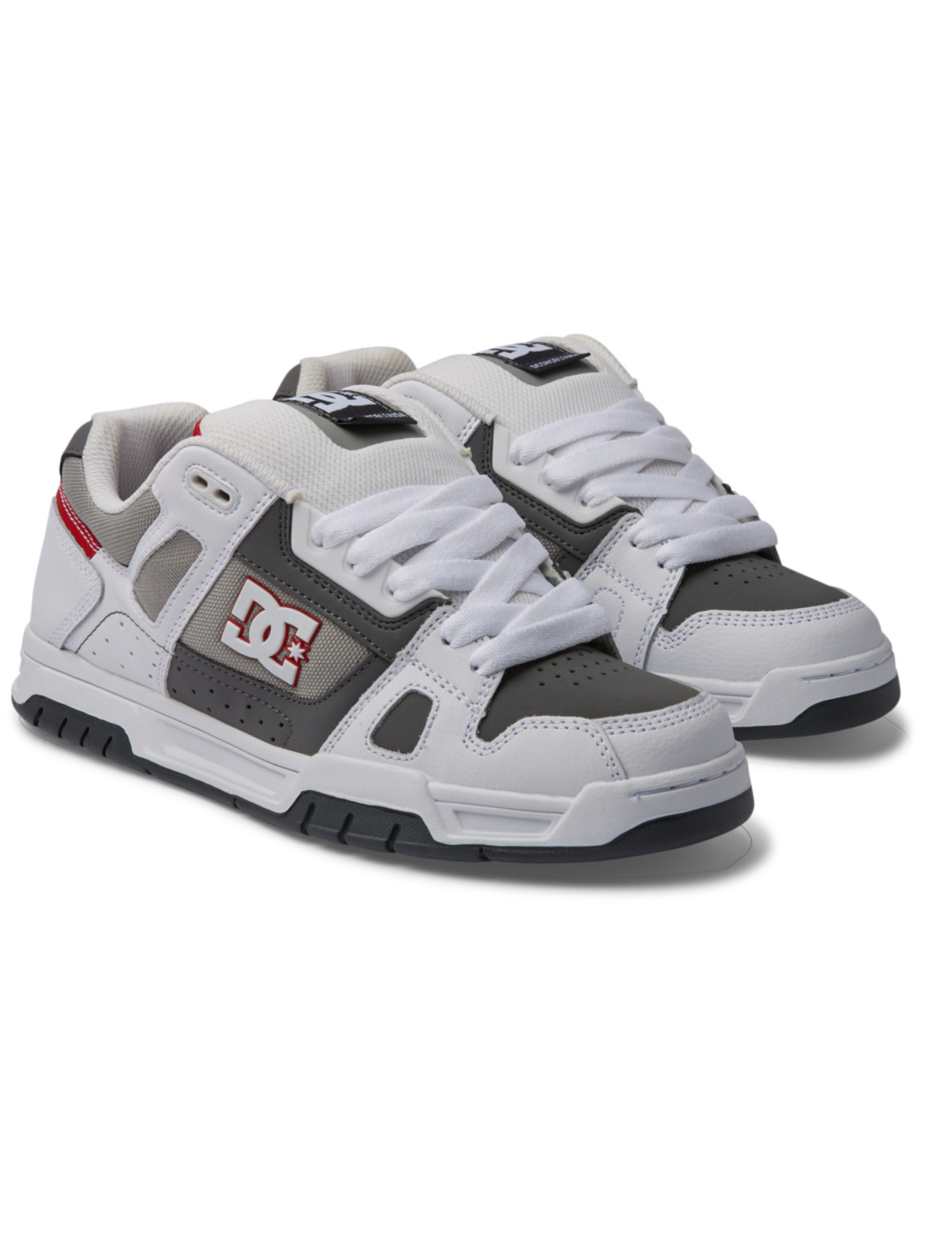 DC Shoes Stag Sneakers - White/Grey/Grey