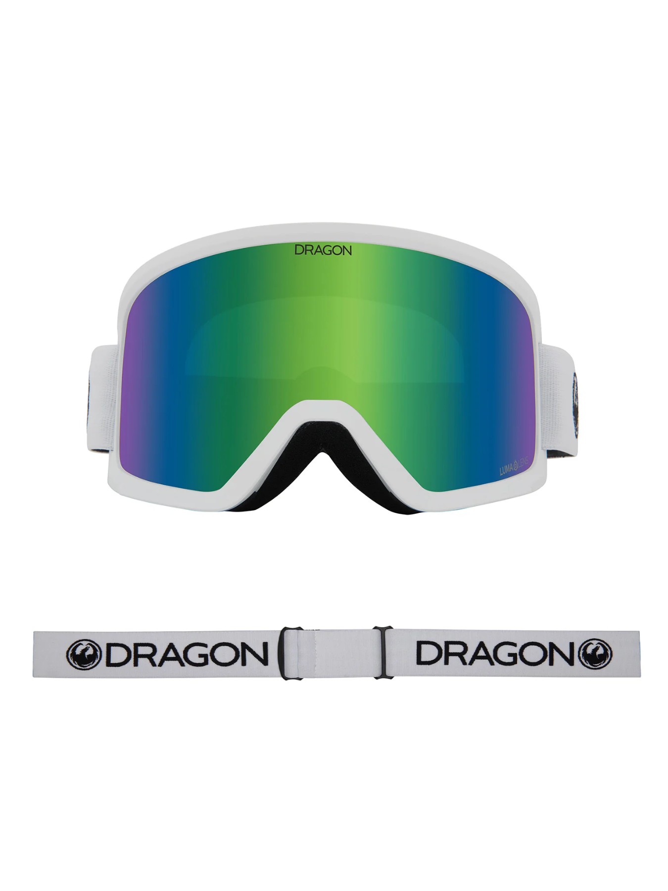 Óculos de neve Dragon DX3 OTG - lente ionizada verde Lumalens branca