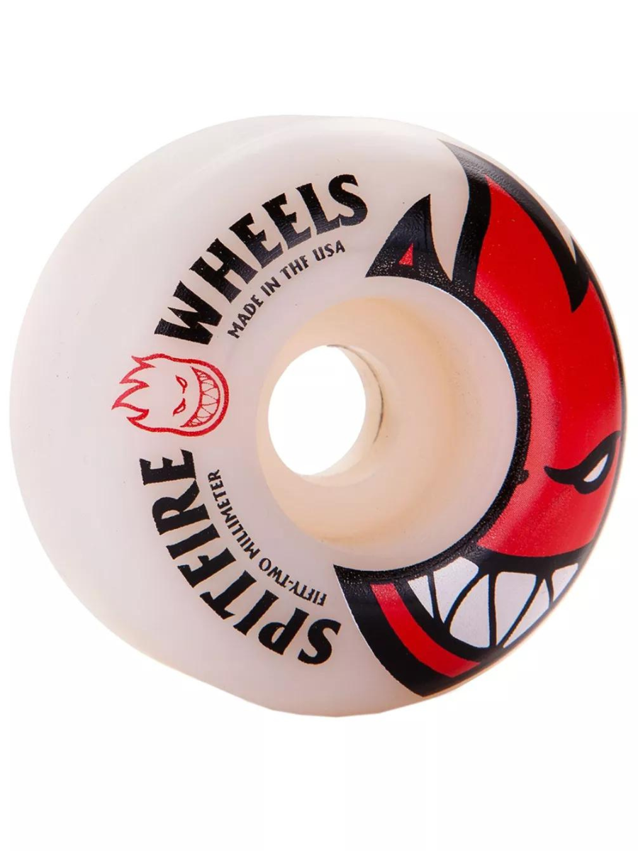 Spitfire BigHead Weiß/Rot 99A Skate-Räder – 52 mm