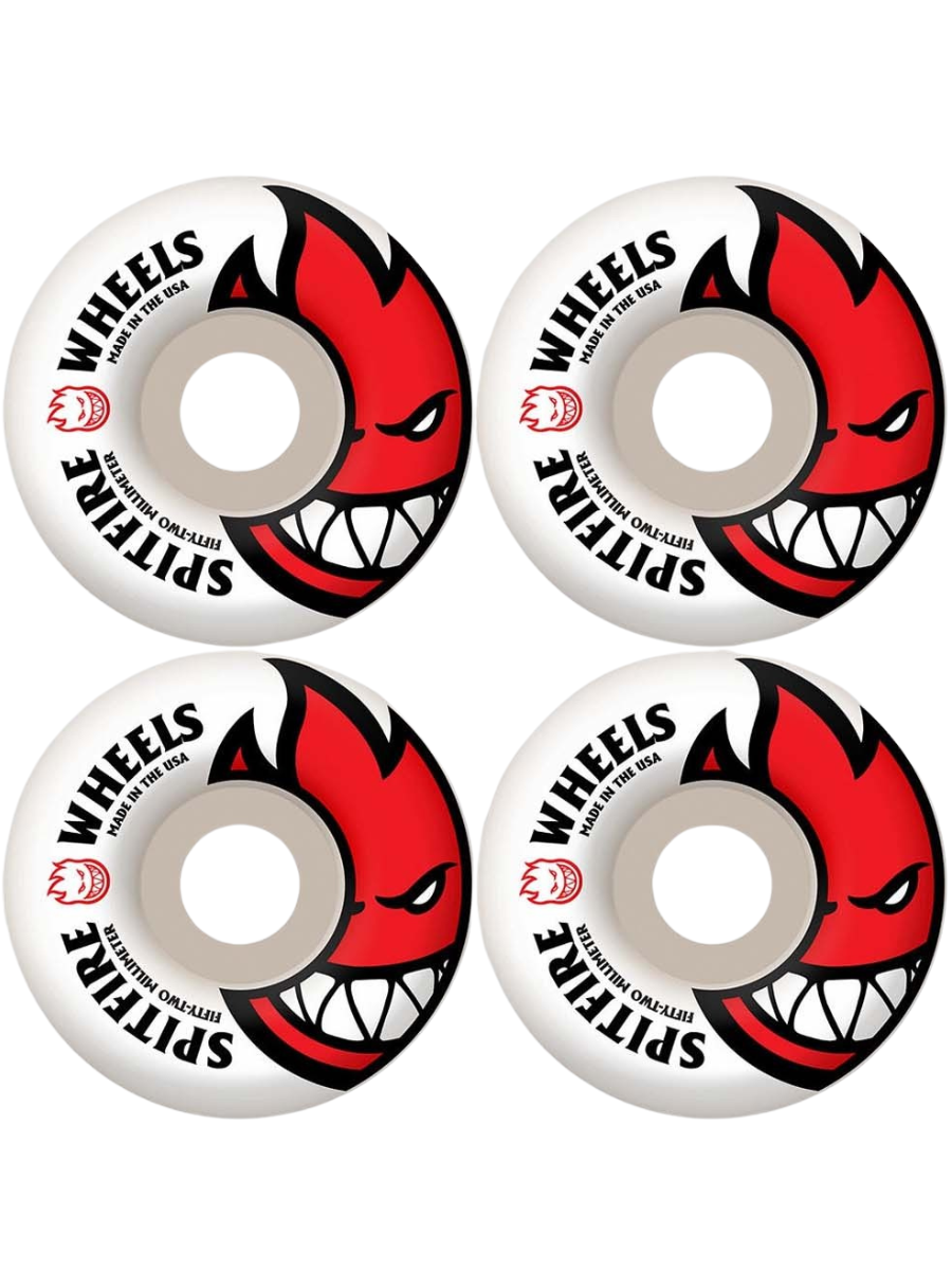 Spitfire BigHead Weiß/Rot 99A Skate-Räder – 52 mm