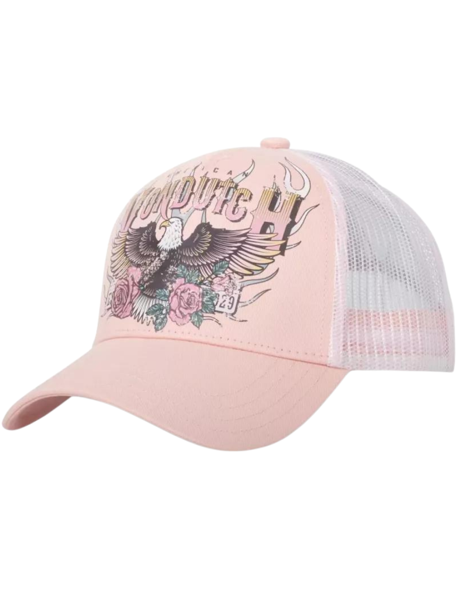 Von Dutch Eagle Mesh Trucker Cap - Pink
