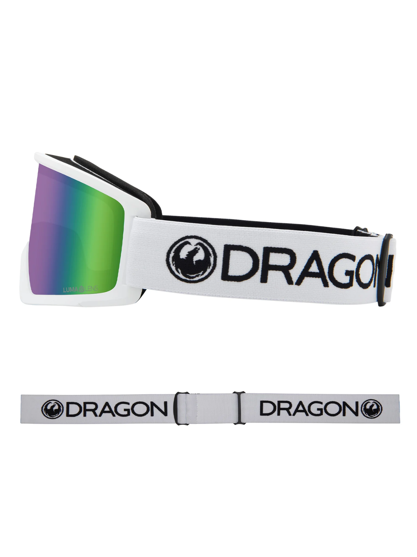 Gafas de ventisca Dragon DX3 OTG - White Lumalens Green Ionized Lens