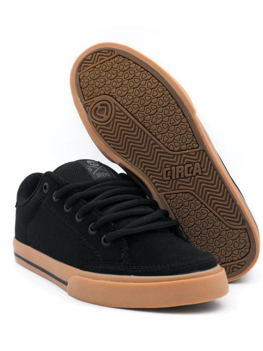 Chaussures de skate Circa AL 50 - Nubuck synthétique noir/gomme