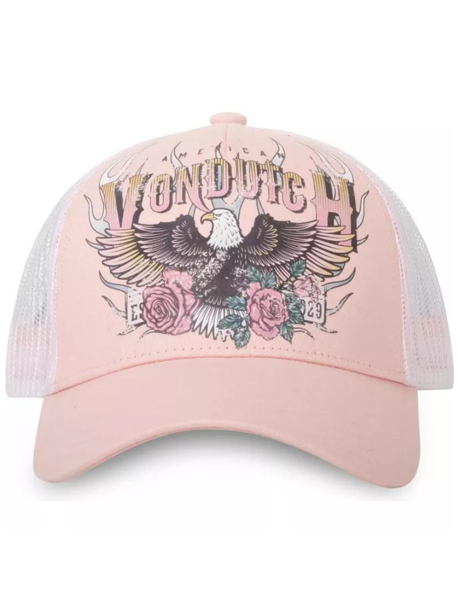 Von Dutch Eagle Mesh Trucker Cap - Pink