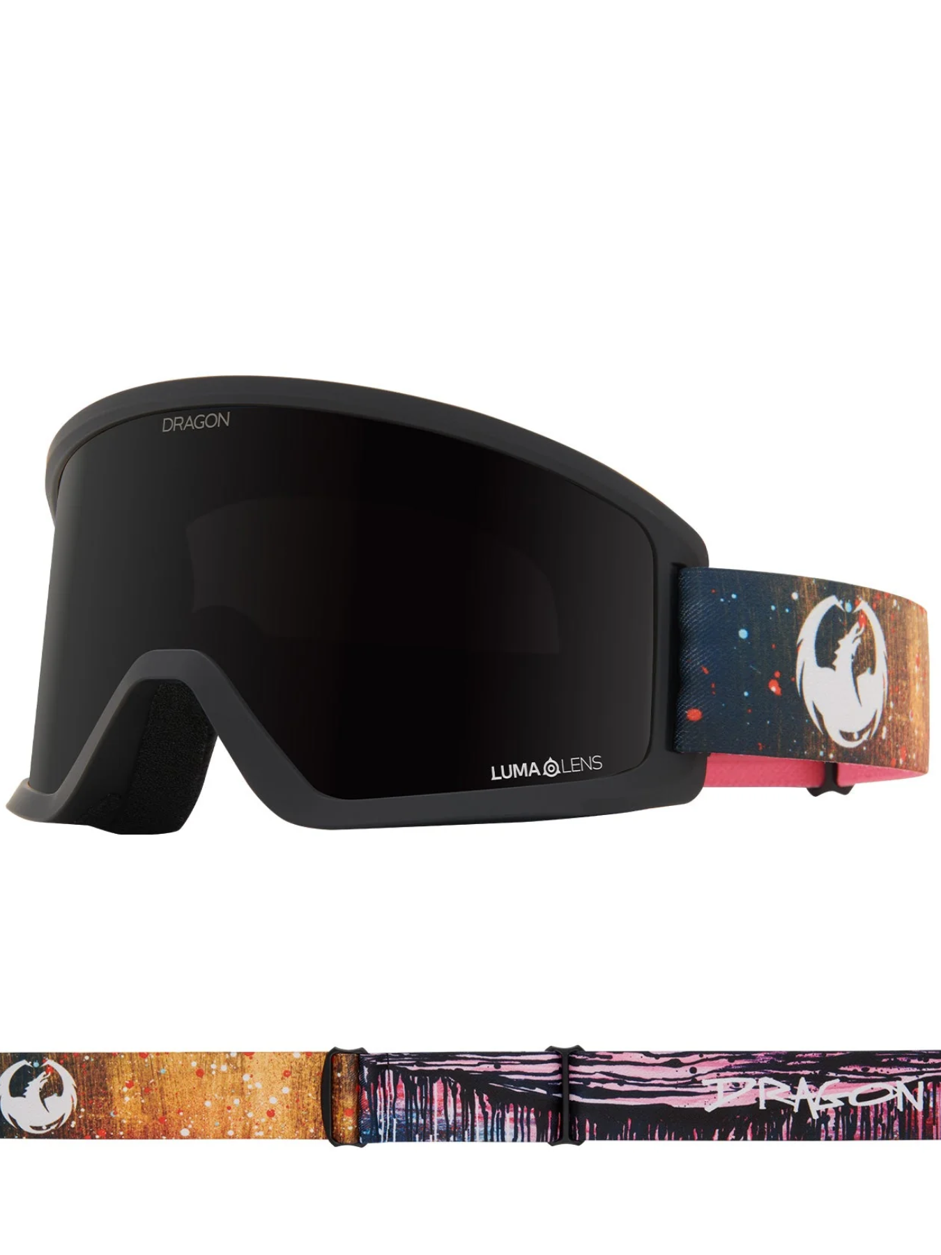 Óculos de neve Dragon DX3 OTG - Lente Bryan Iguchi Lite 2024 Lumalens Midnight