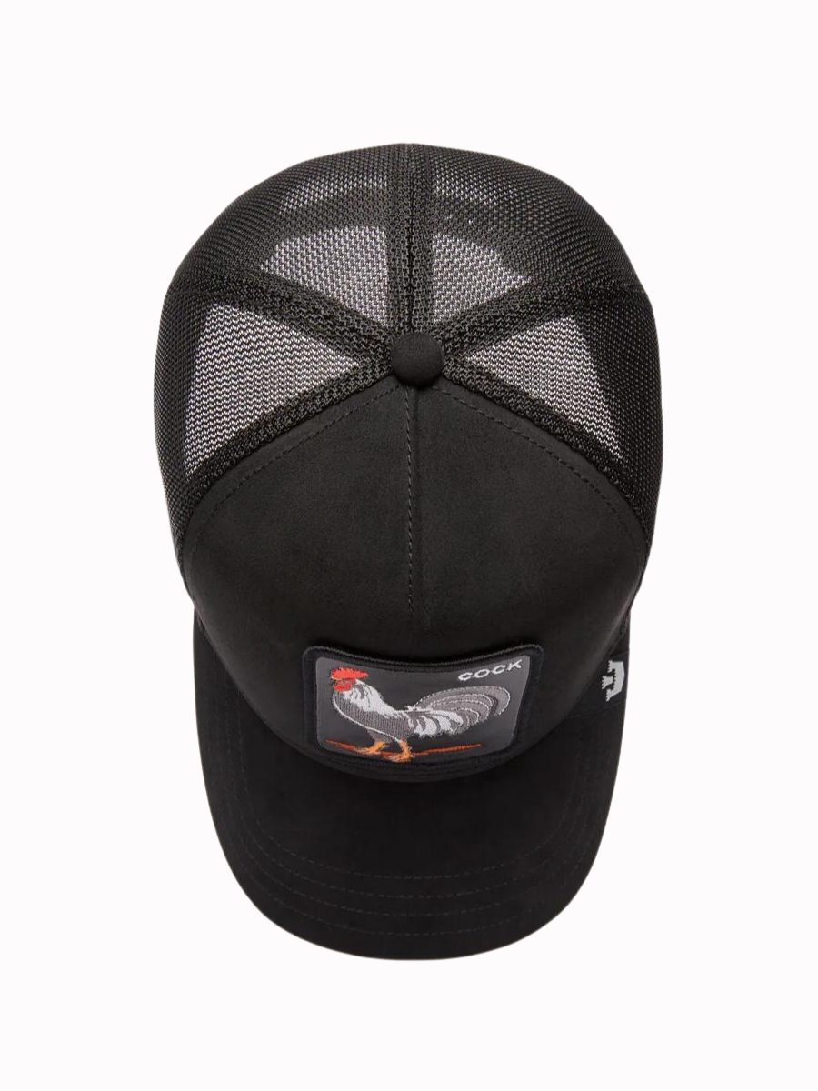 Casquette Trucker The Suede Rooster (Coq) Goorin Bros - Noir | Nouveaux produits | Produits les plus récents | produits les plus vendus | Produits les plus vendus | surfdevils.com