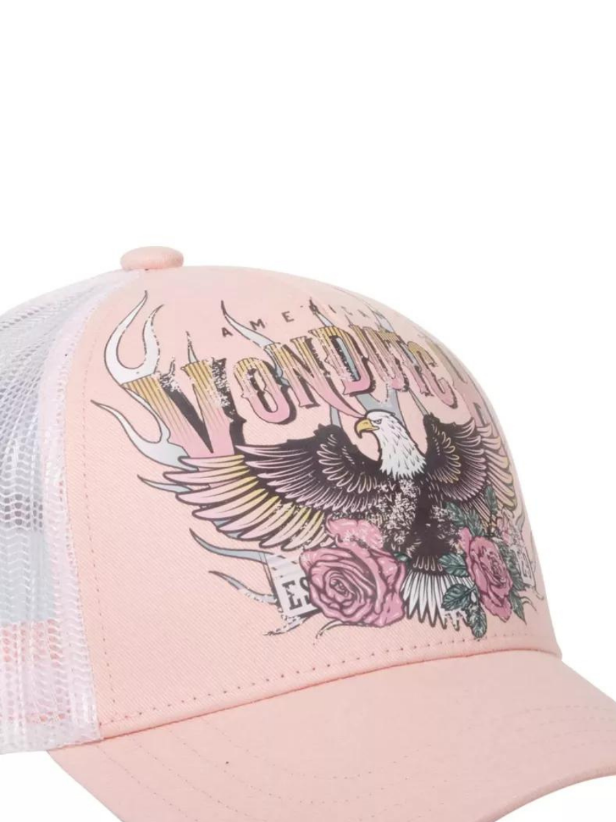 Von Dutch Eagle Mesh Trucker Cap - Pink