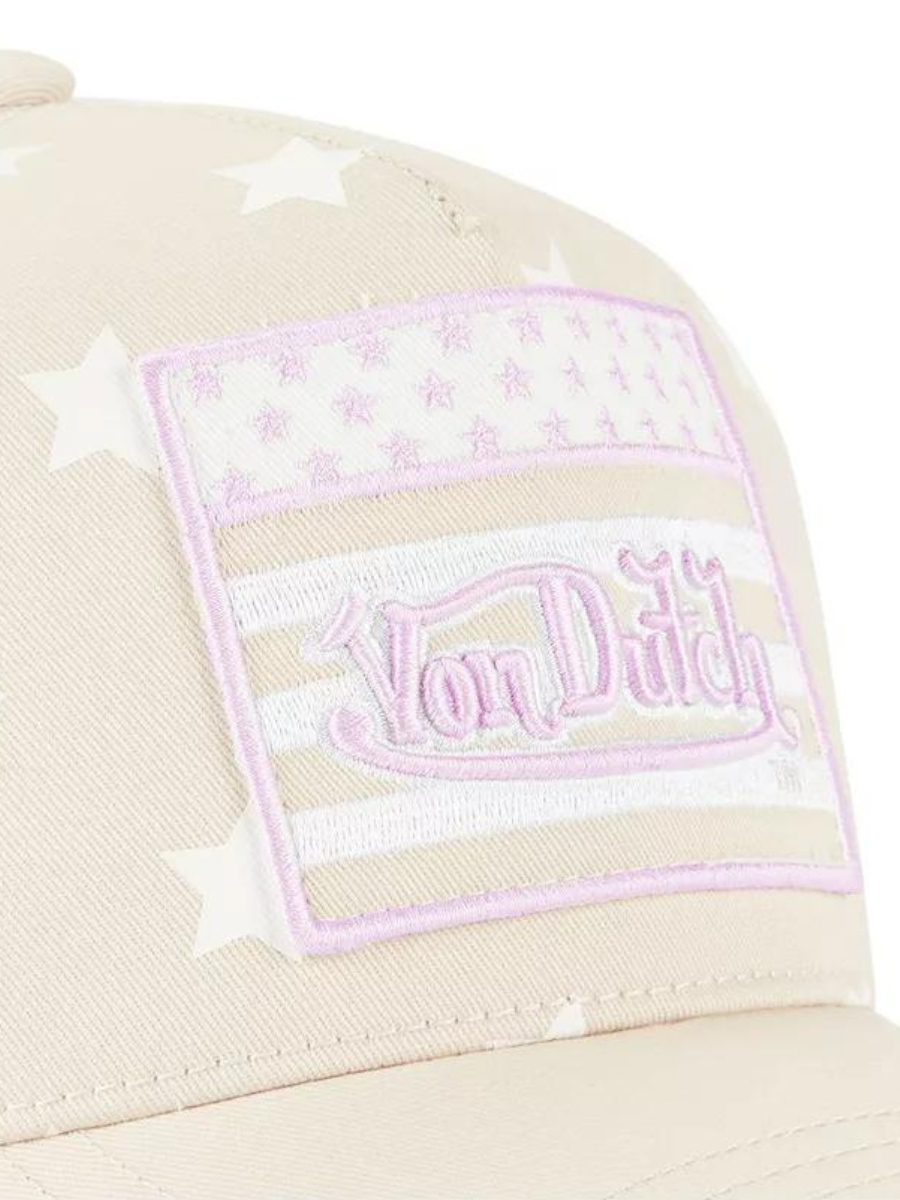 Von Dutch Flag Star Trucker Cap – Rose