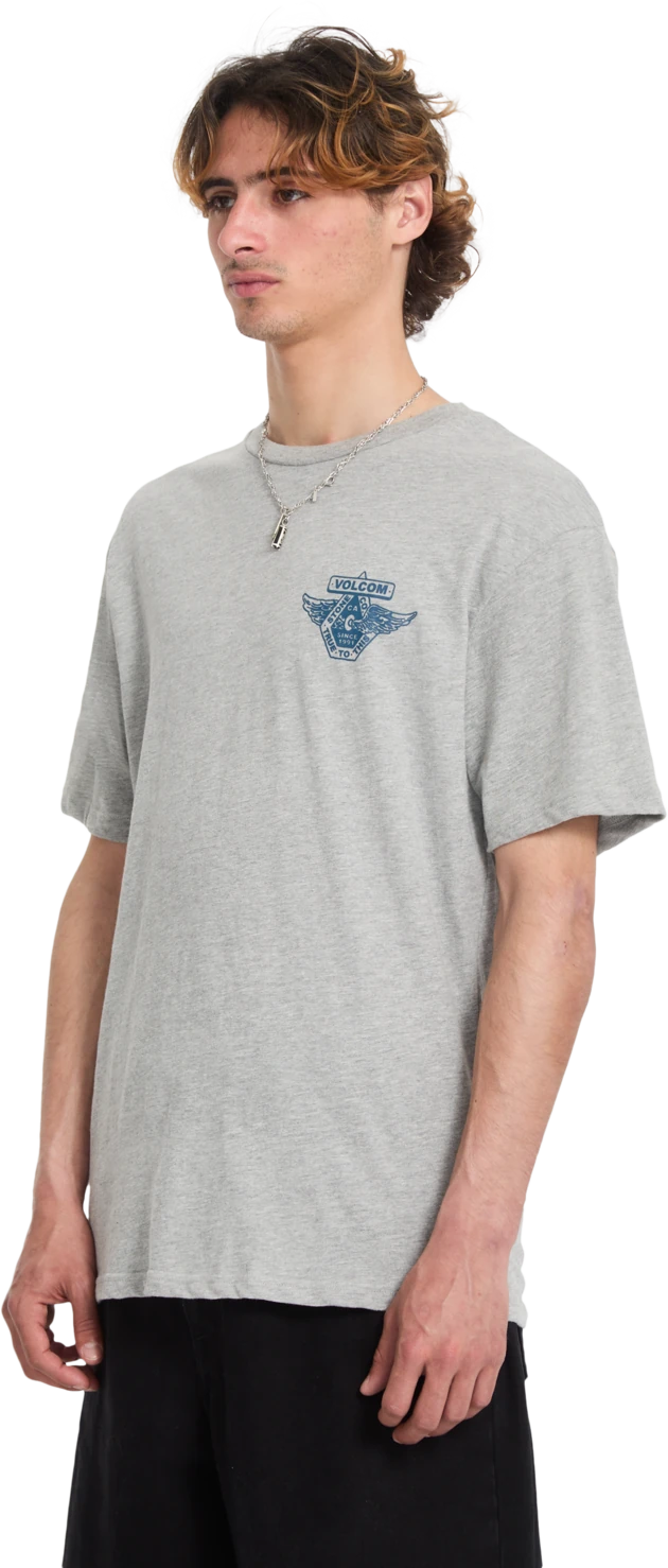 Volcom FREE WHEEL HTH SST camiseta manga corta hombre detail 2 | Heather Grey