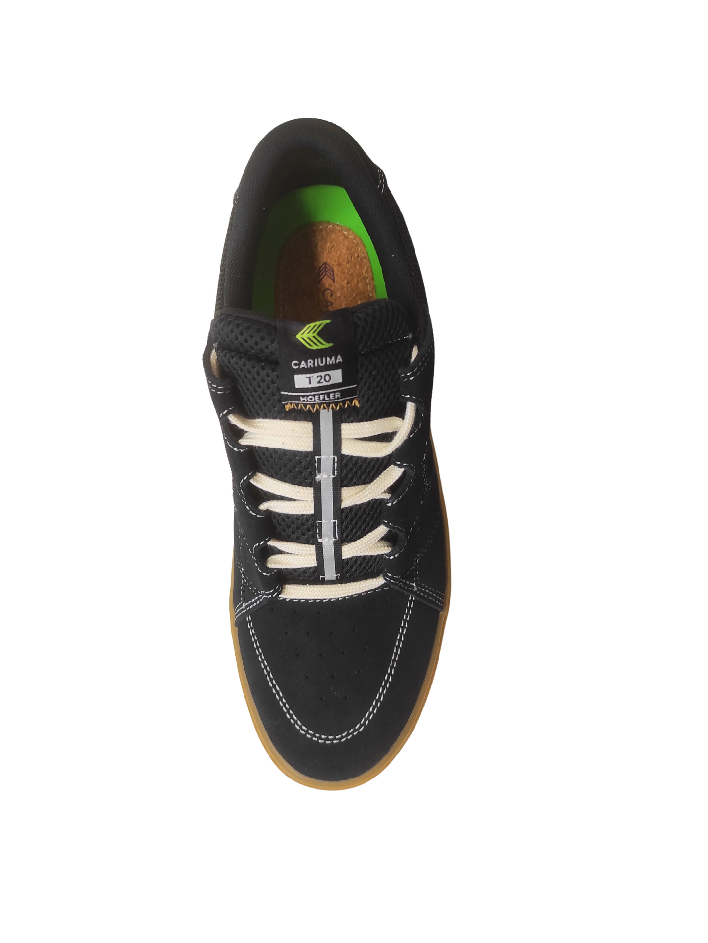 Sapatos Cariuma T20 Pro - Gum Black Suede Mesh Ivory