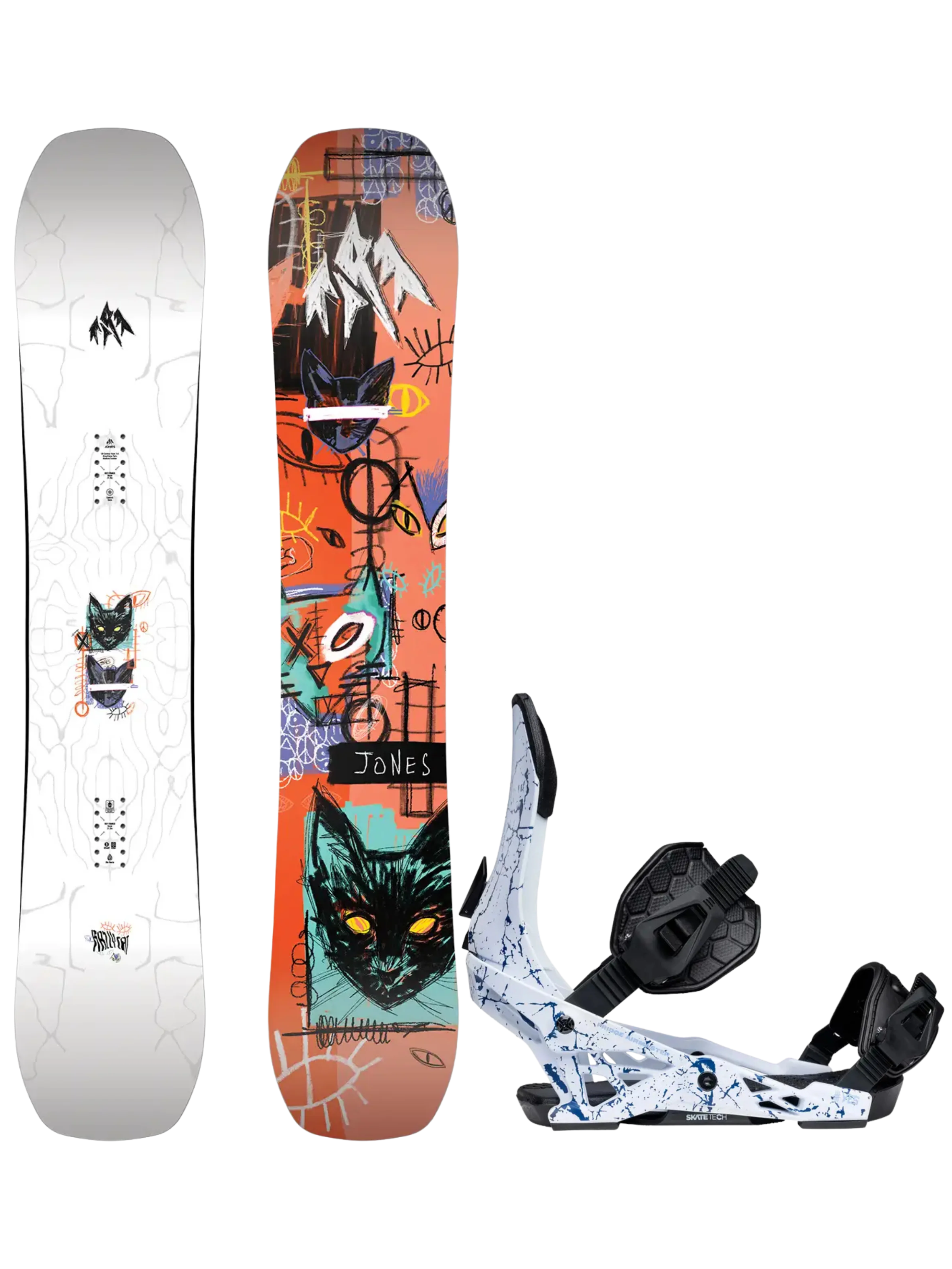 Pack Snowboard Jones Rally Cat 161 + Yes Airmaster Fridge M (40-43)