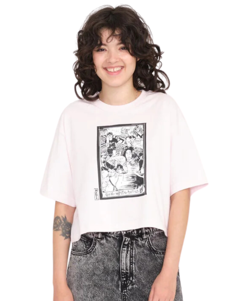 T-shirt da ragazza Volcom Drumstone - Lilla Ash