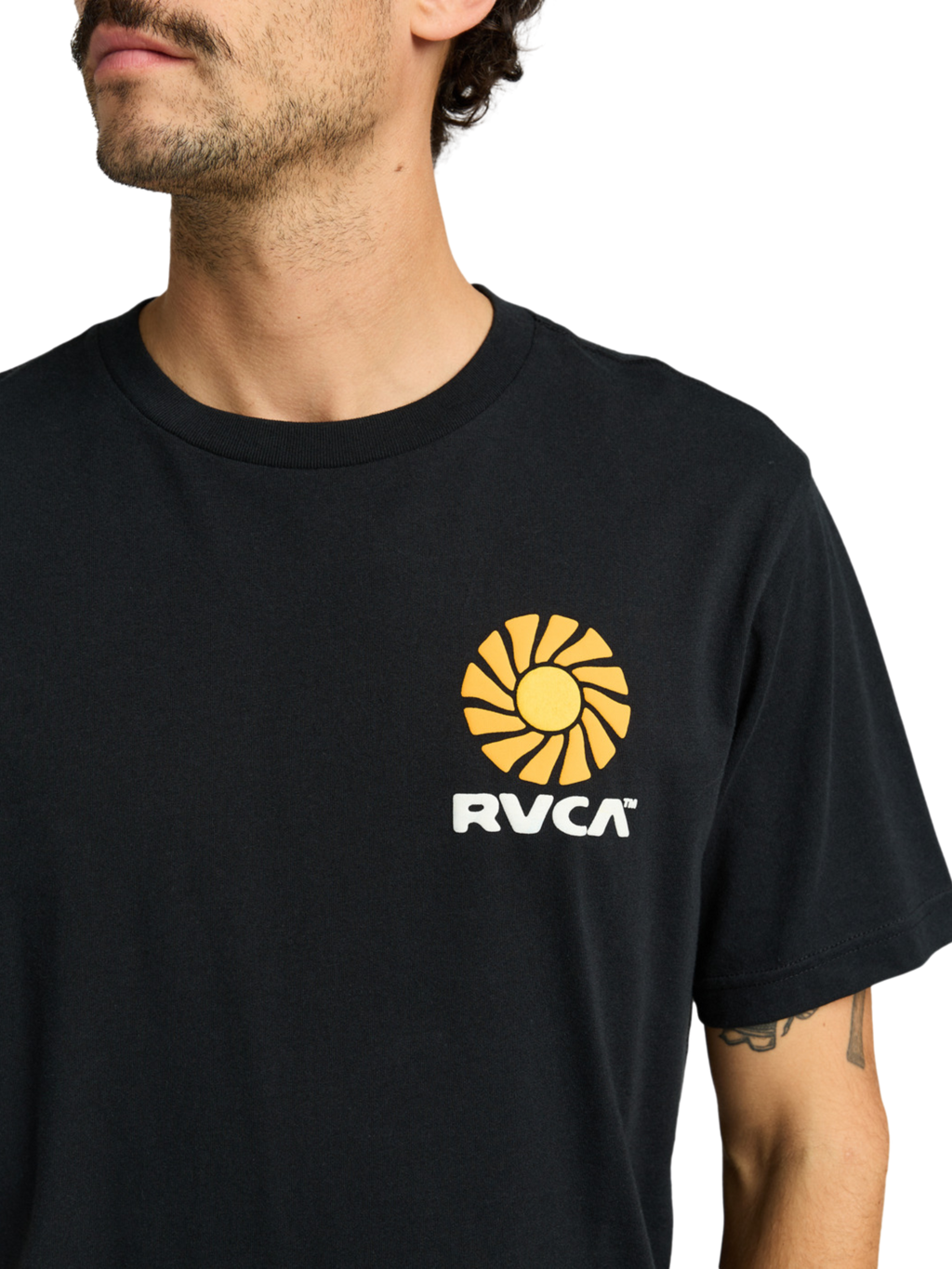 Camiseta Rvca Skateboards Sun Phase - Black