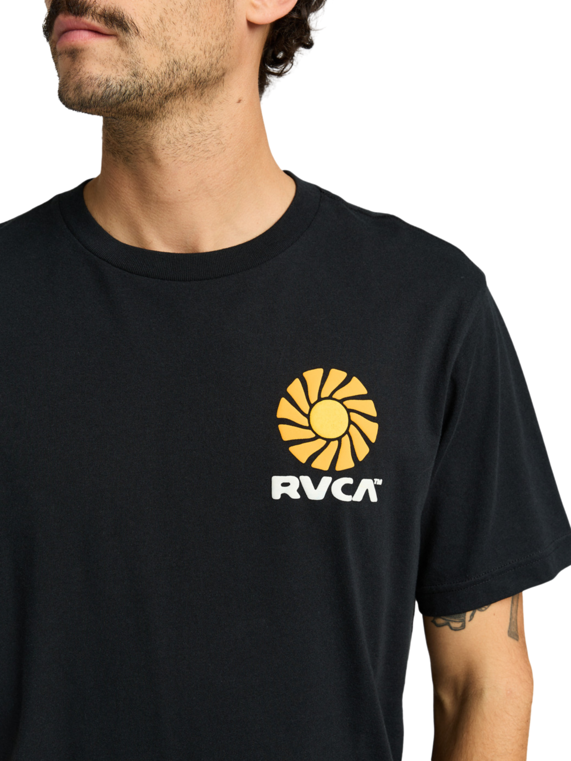 RVCA Skateboards Sun Phase T-Shirt Schwarz