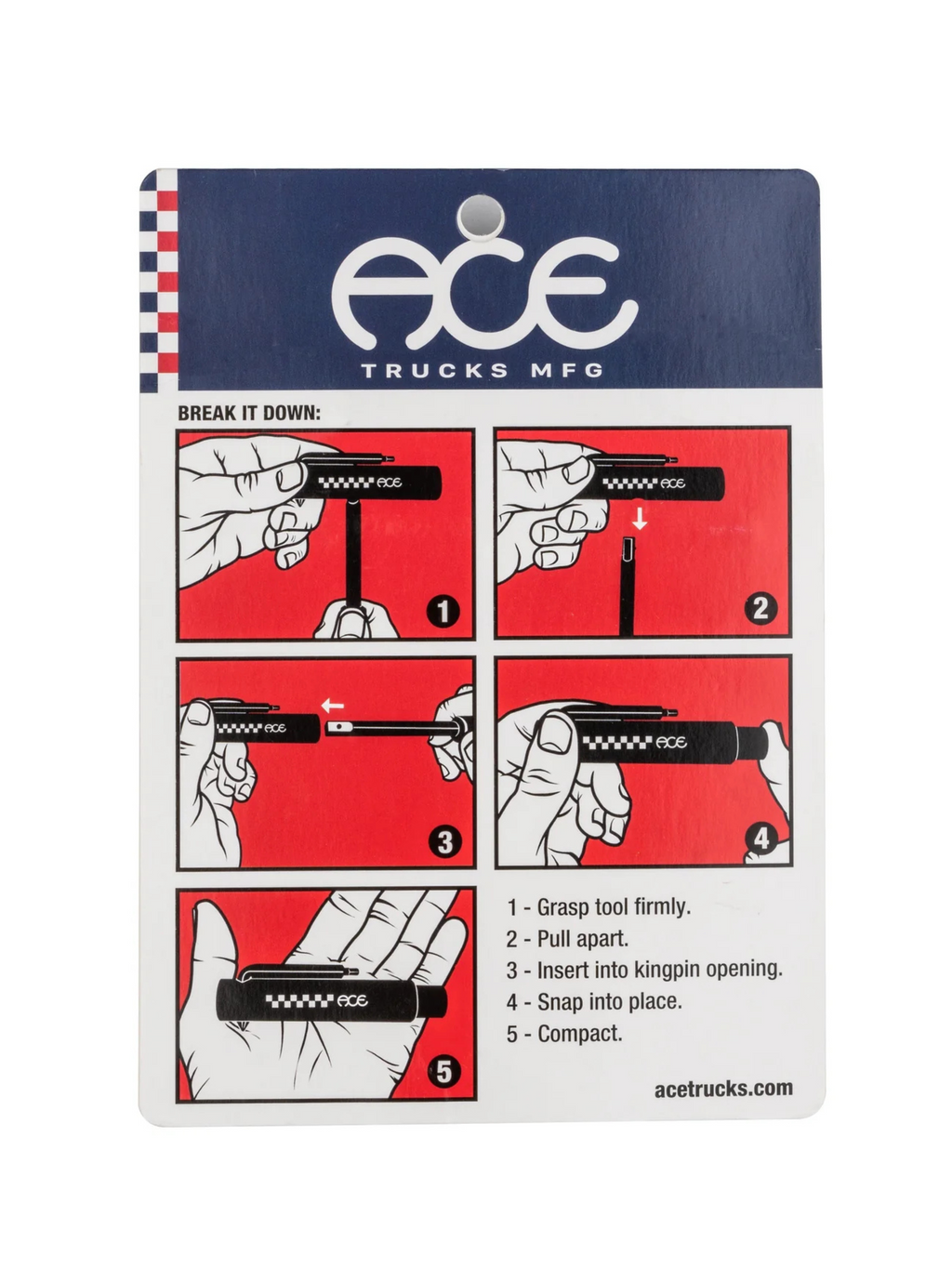 Ferramenta Skate Ace Classic - Preto