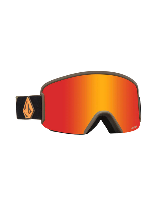 Volcom Garden Blizzard Goggles - Military Gold/Red Chrome + Extra Lens