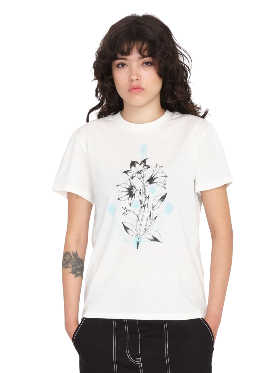 Volcom Radical Daze Girl's T-Shirt - Star White | Collection_Zalando | Volcom Shop | Women's short sleeve t-shirts | surfdevils.com