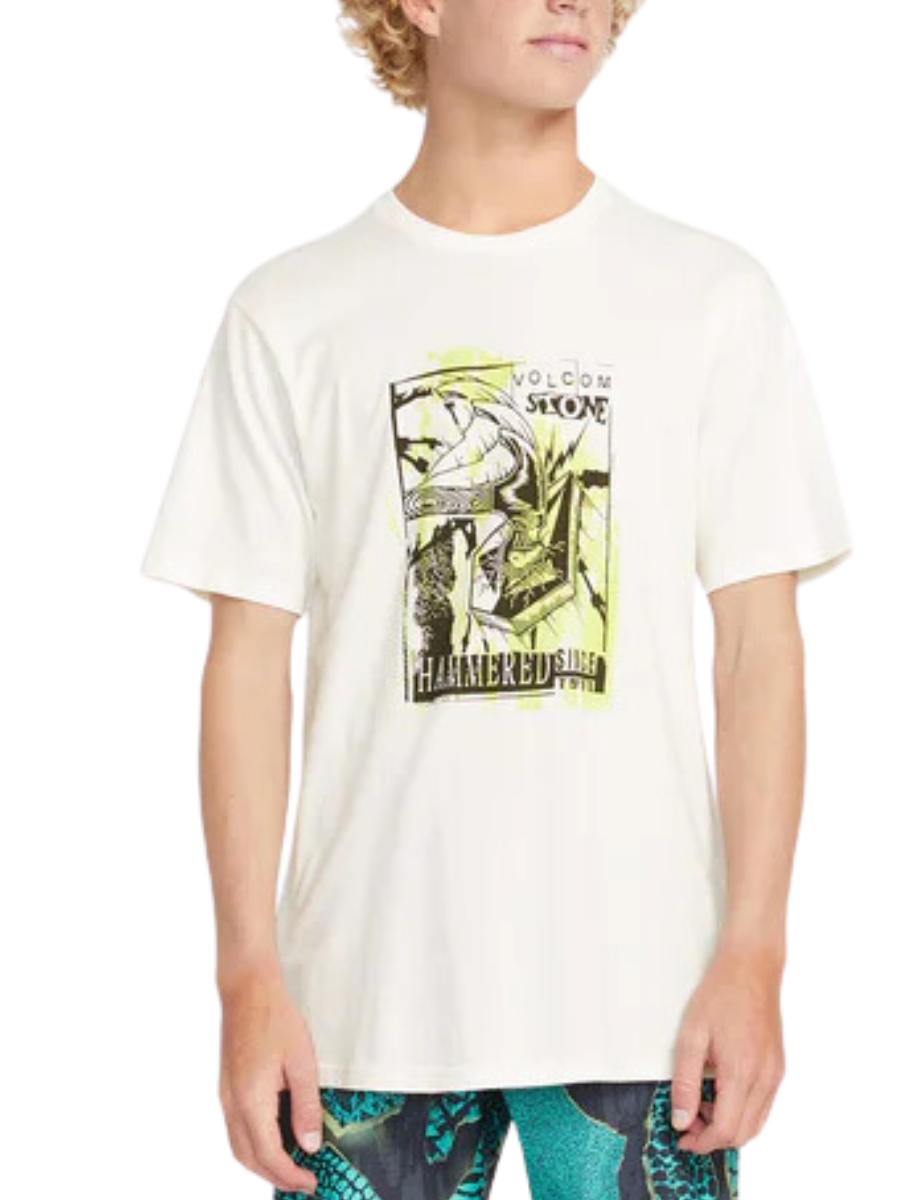 T-shirt martellata Volcom - Bianco sporco