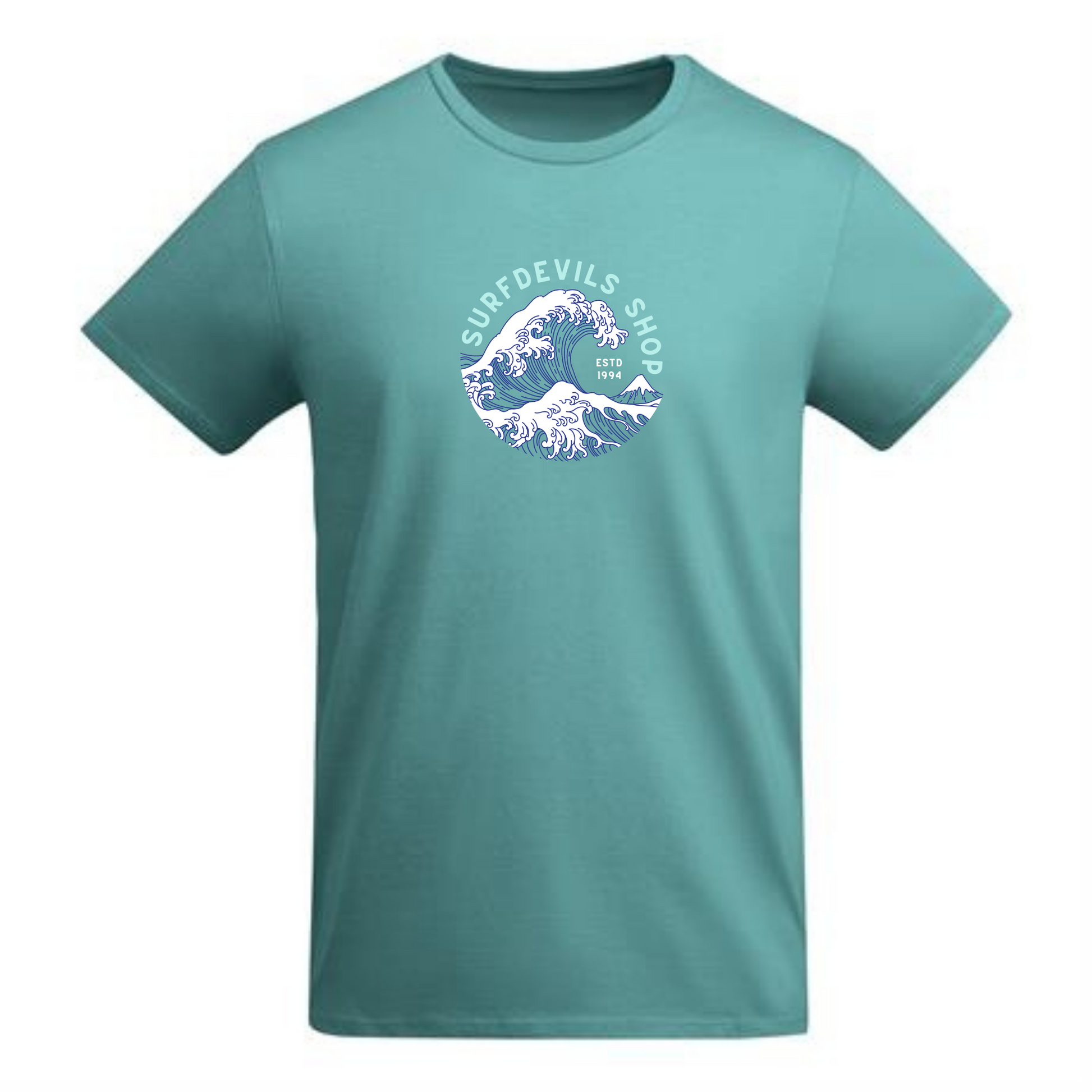 Camiseta Srfdvls Katsushika Agua Marina | Camisetas de hombre | Camisetas manga corta de hombre | surfdevils.com