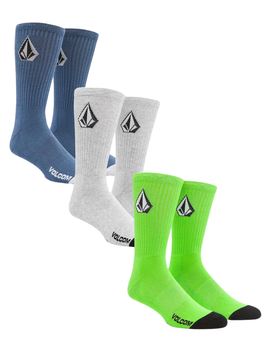 Volcom Full Stone Socken (Pack 3) – Stone Blue