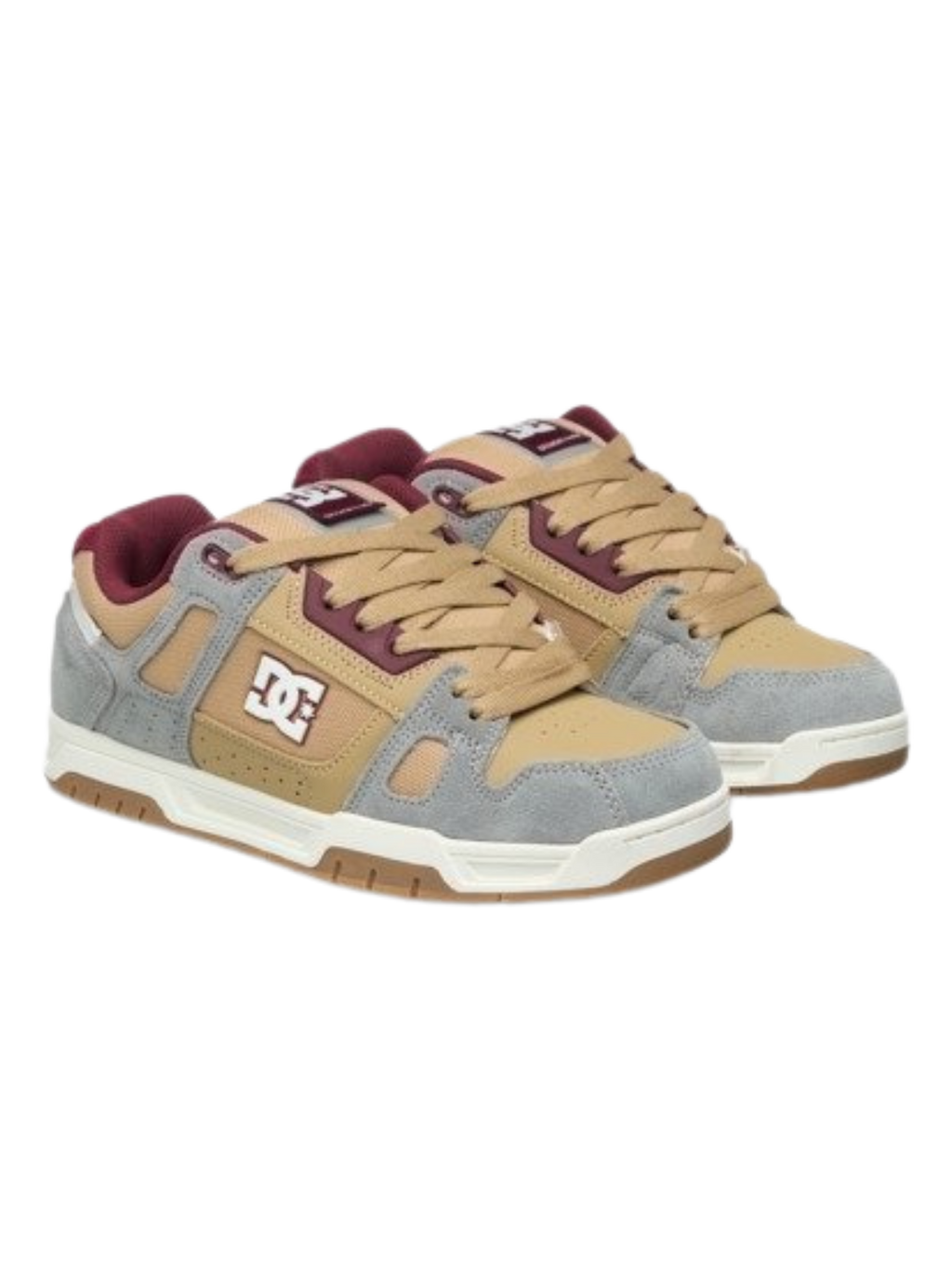 Chaussures DC Stag | Tan/Grey/Dark Red