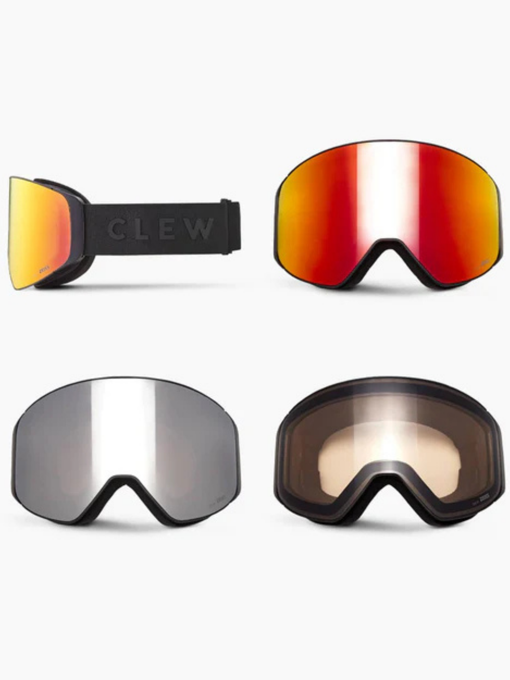 CLEW Magnetische Skibrille Schwarz