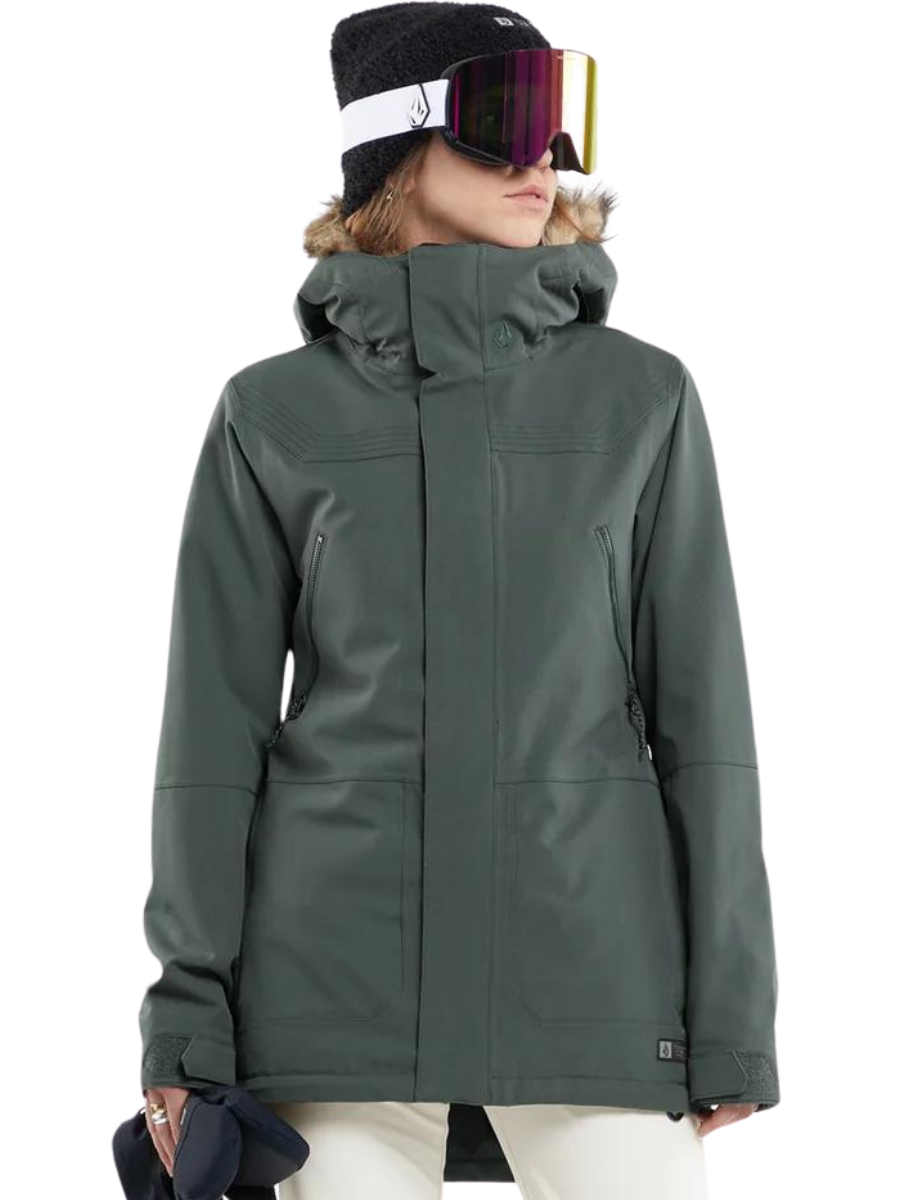 Jaqueta de snowboard feminina Shadow Insulated da Volcom - Eucalyptus