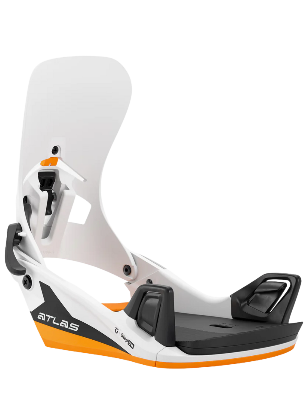 Union Atlas Step On® Men’s Snowboard Binding – White/Orange