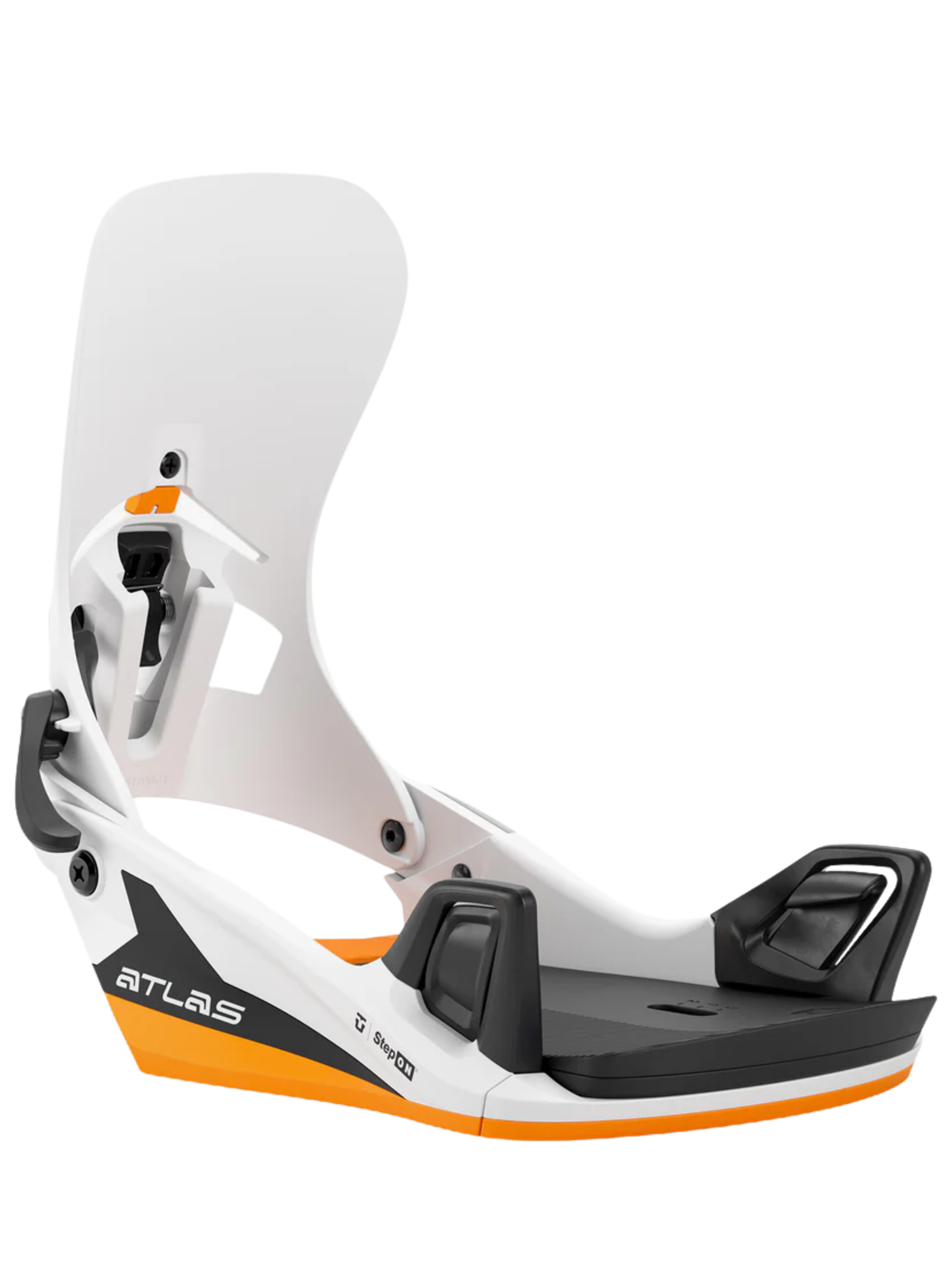 Union Atlas Step On® Men’s Snowboard Binding – White/Orange