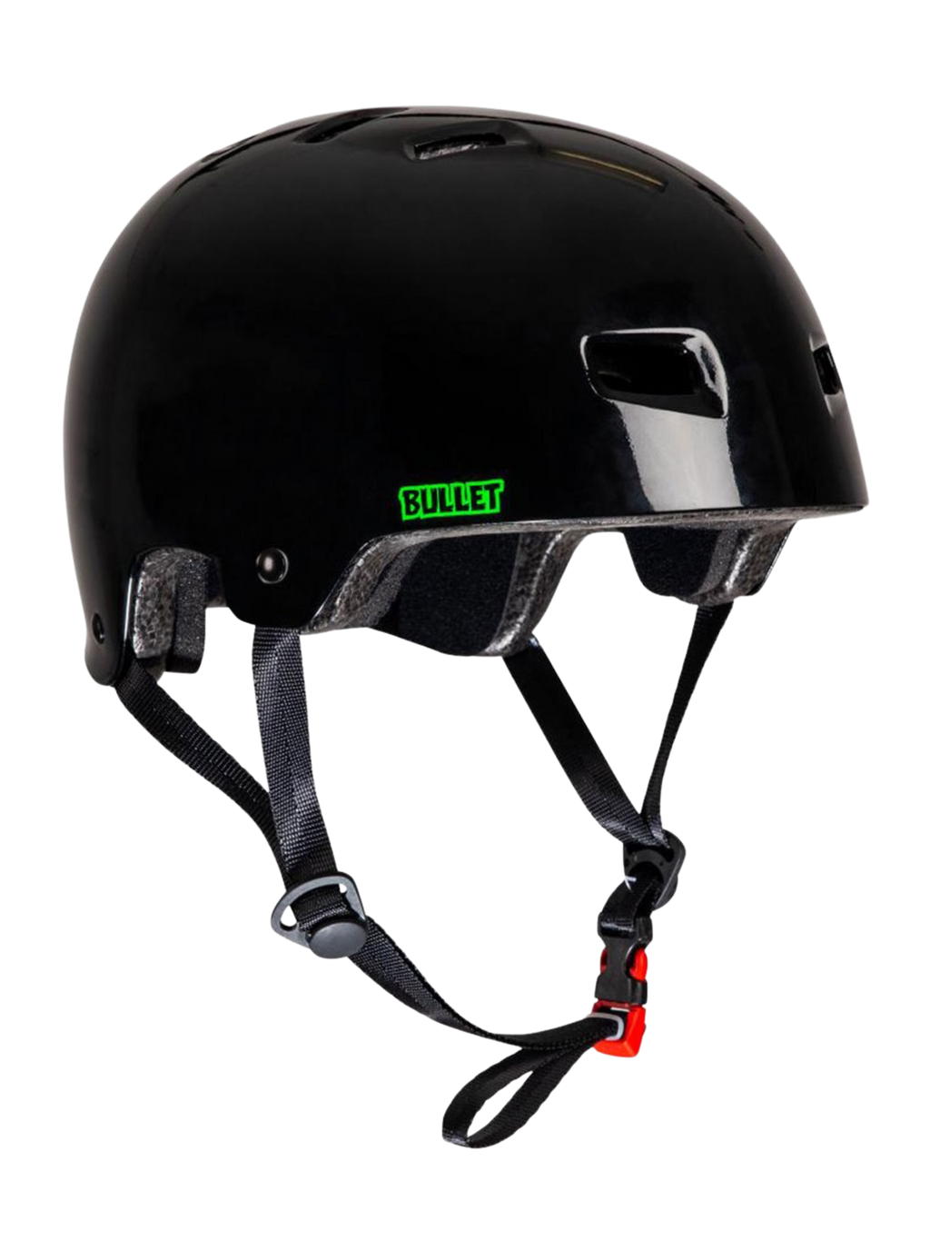 Skateboard Helmet Bullet X Slime Balls Logo | Gloss Black