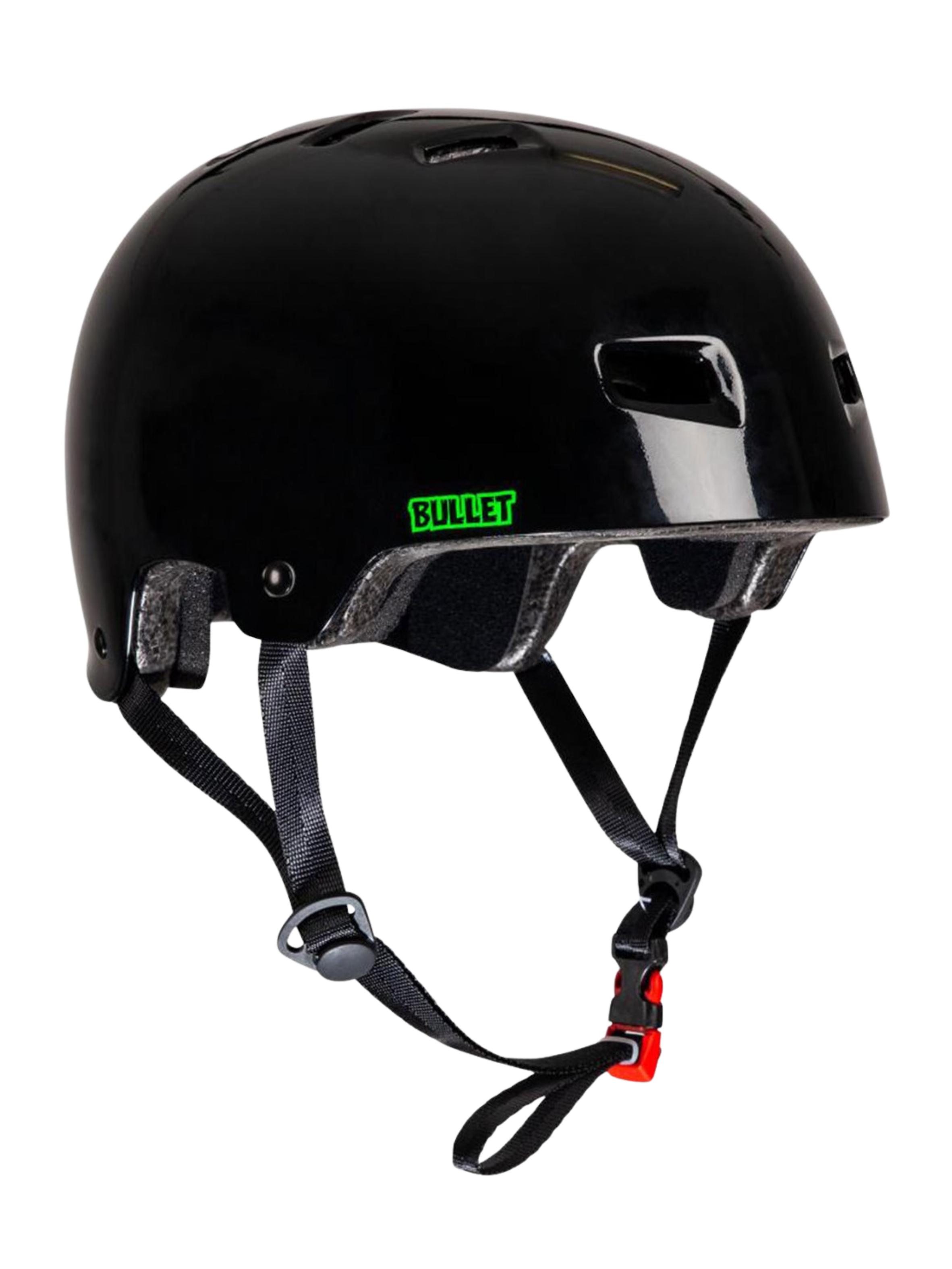 Skateboard Helmet Bullet X Slime Balls Logo | Gloss Black