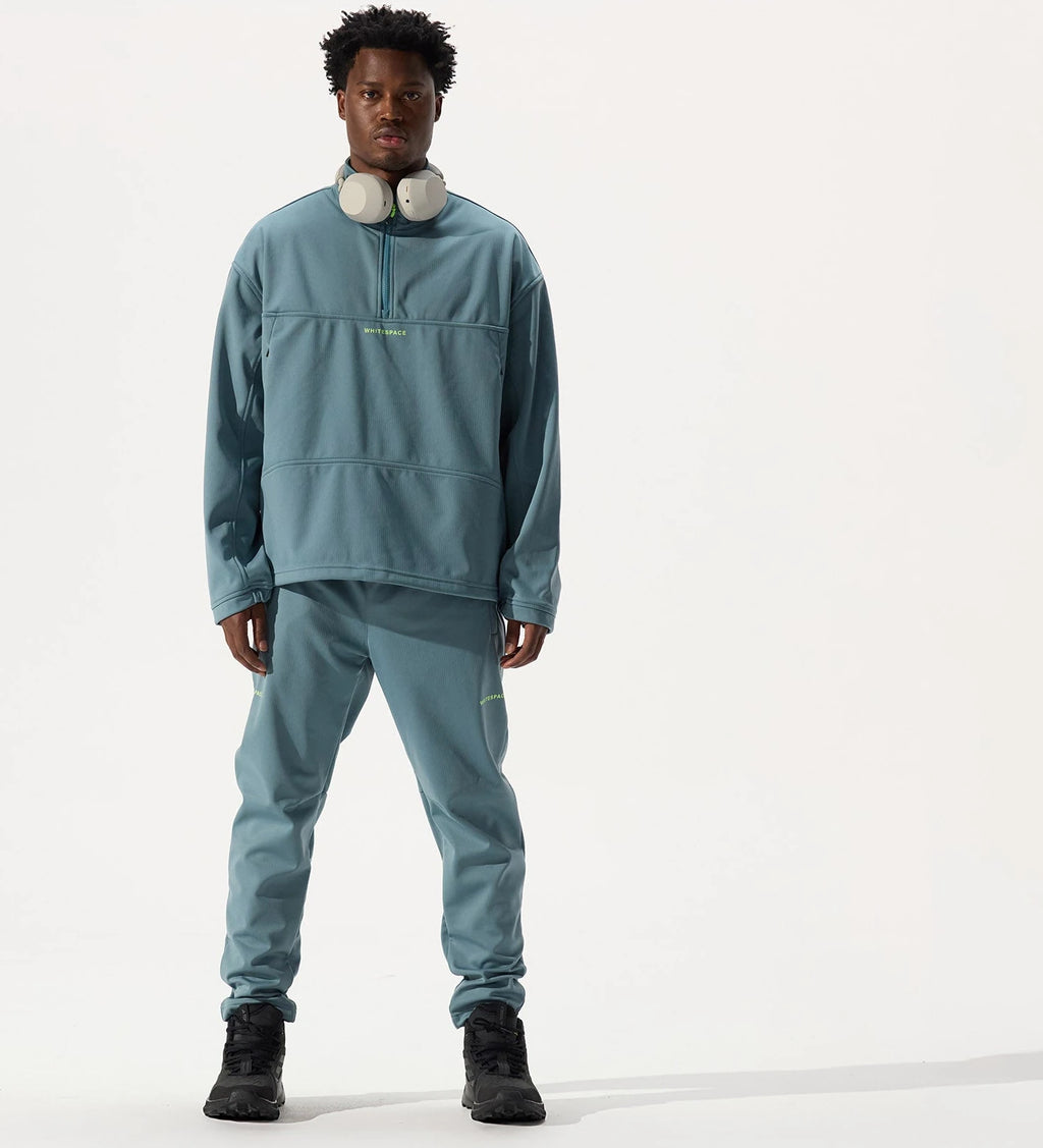 Whitespace QUARTER ZIP SOFTSHELL sudadera hombre detail 5 | Goblin Blue