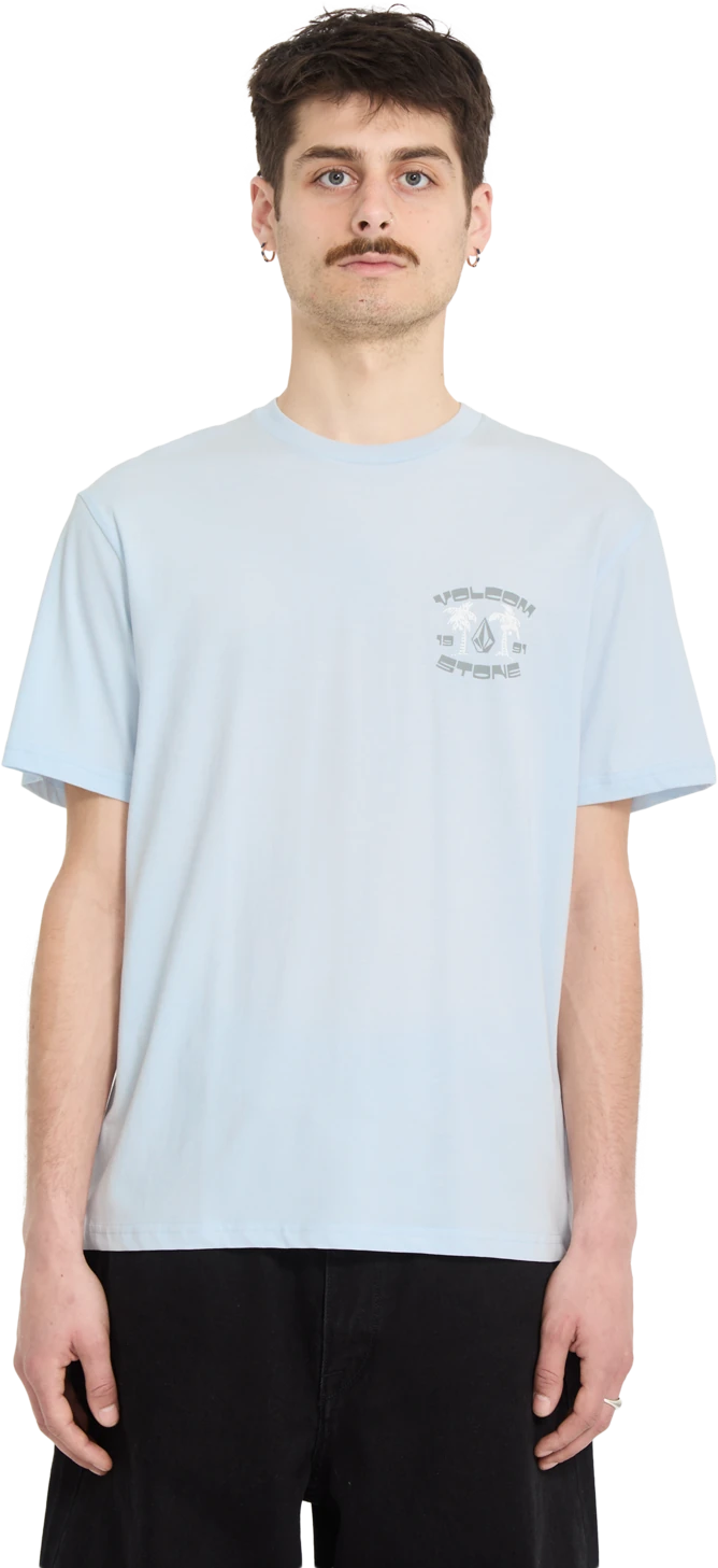 Volcom 91 PALM BSC SST camiseta manga corta hombre | LIGHT BLUE ACID