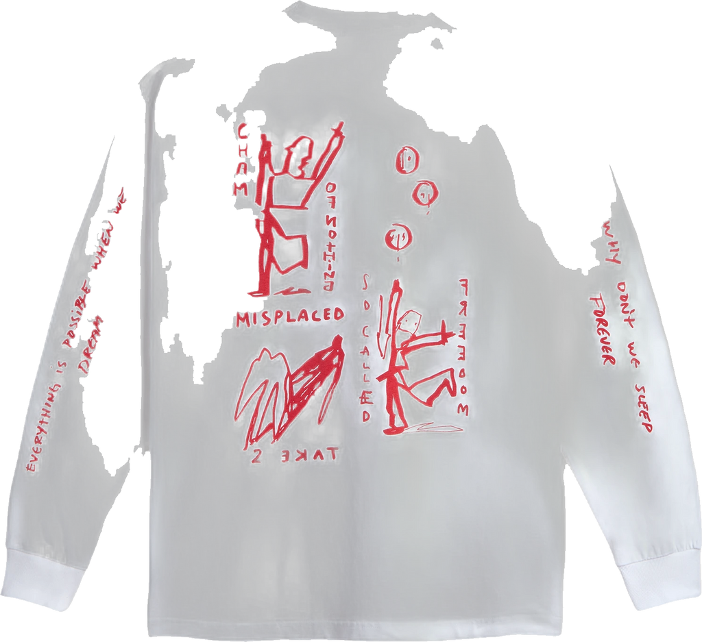 Polar Skate Co. Polar Skate Co. LS Tee | On Repeat - White camiseta manga larga hombre detail 1 | White